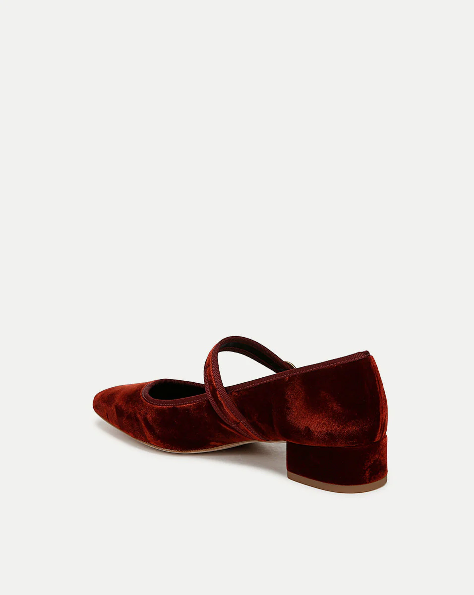 Veronica Beard - Cade Velvet Mary Jane Ballet Pump - Image 4