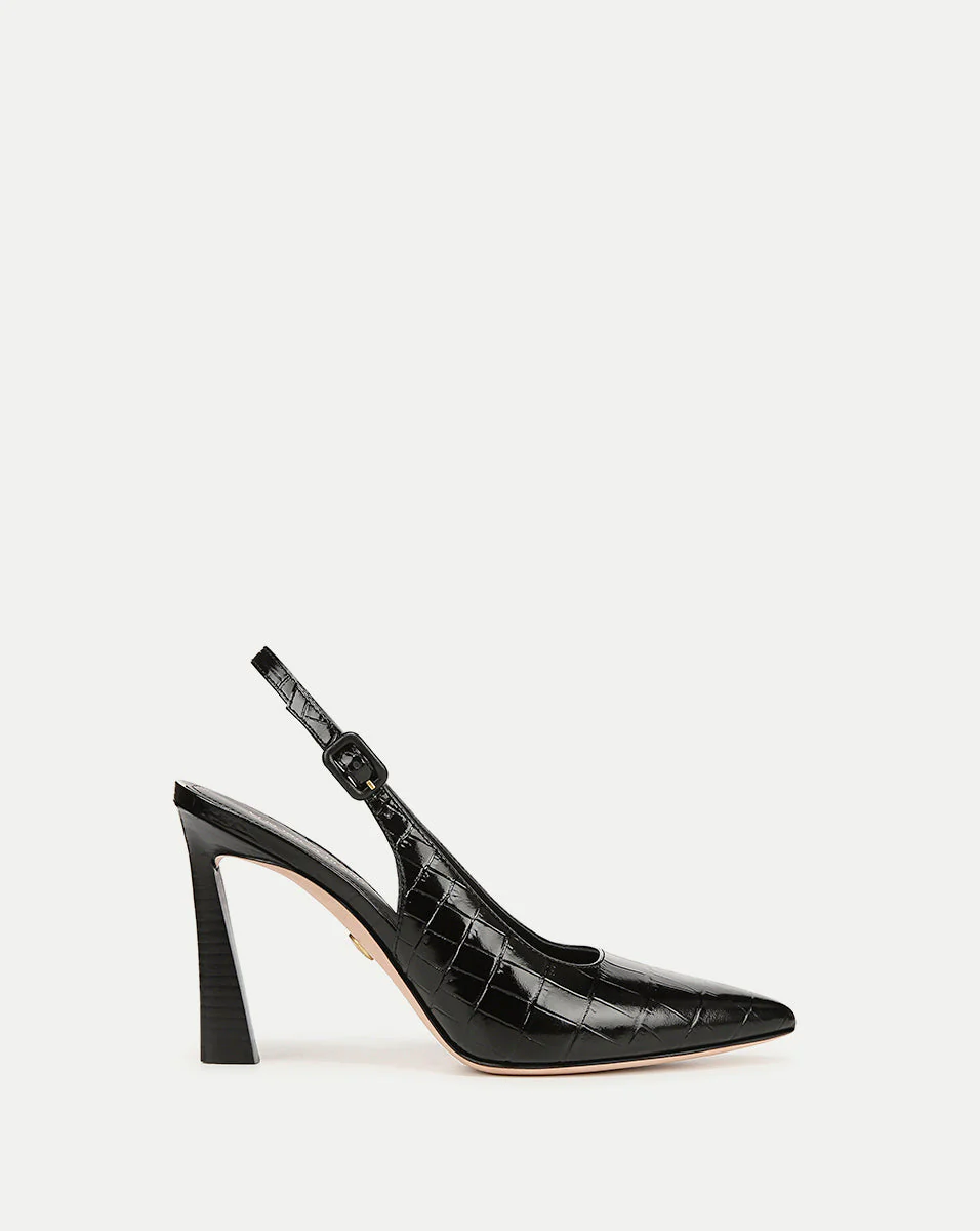 Veronica Beard - Callie Croc - Embossed Slingback Pump