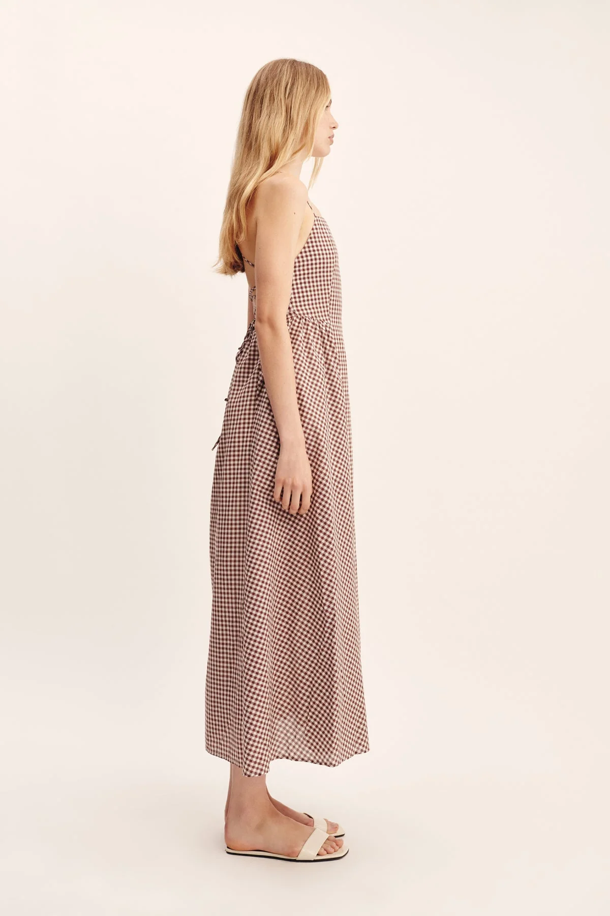 Posse - CALLIE DRESS - PETITE MOCHA GINGHAM - Image 3