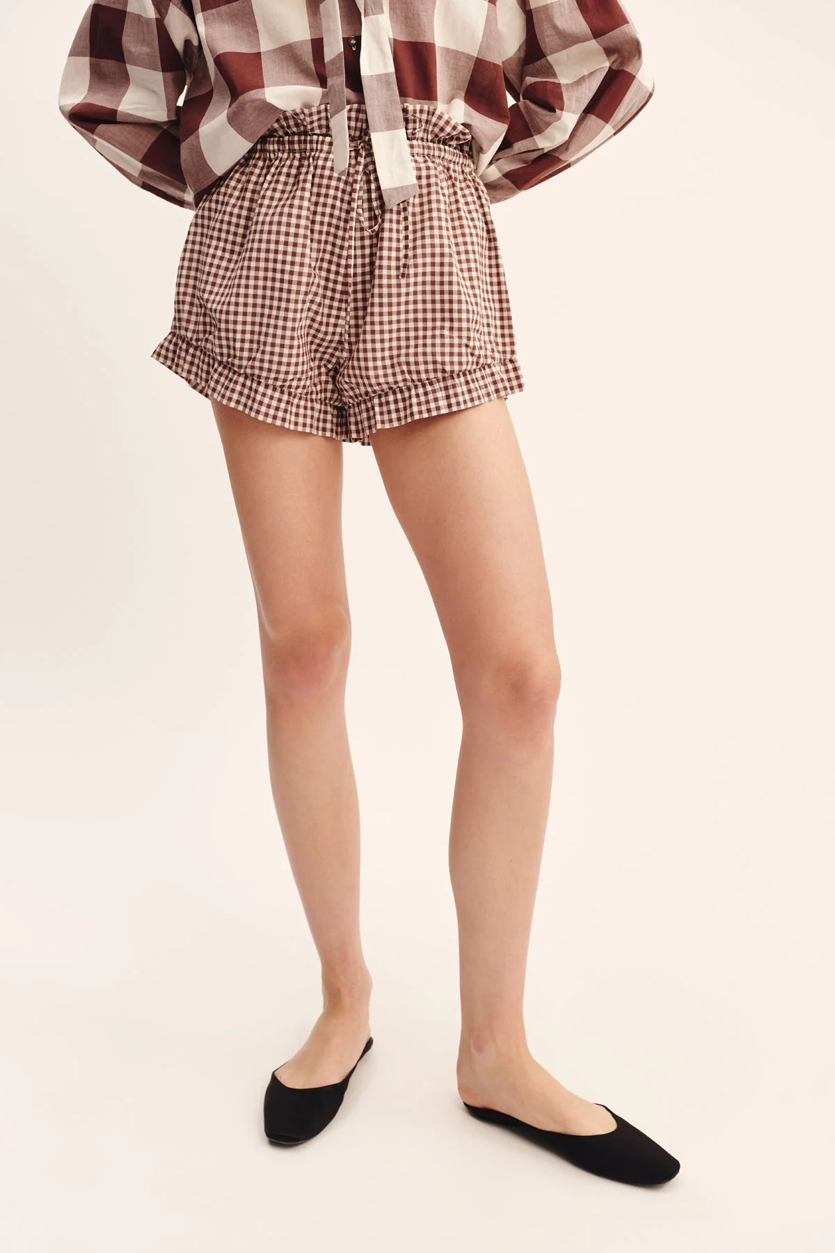 Posse - CALLIE SHORT - PETITE MOCHA GINGHAM - Image 5