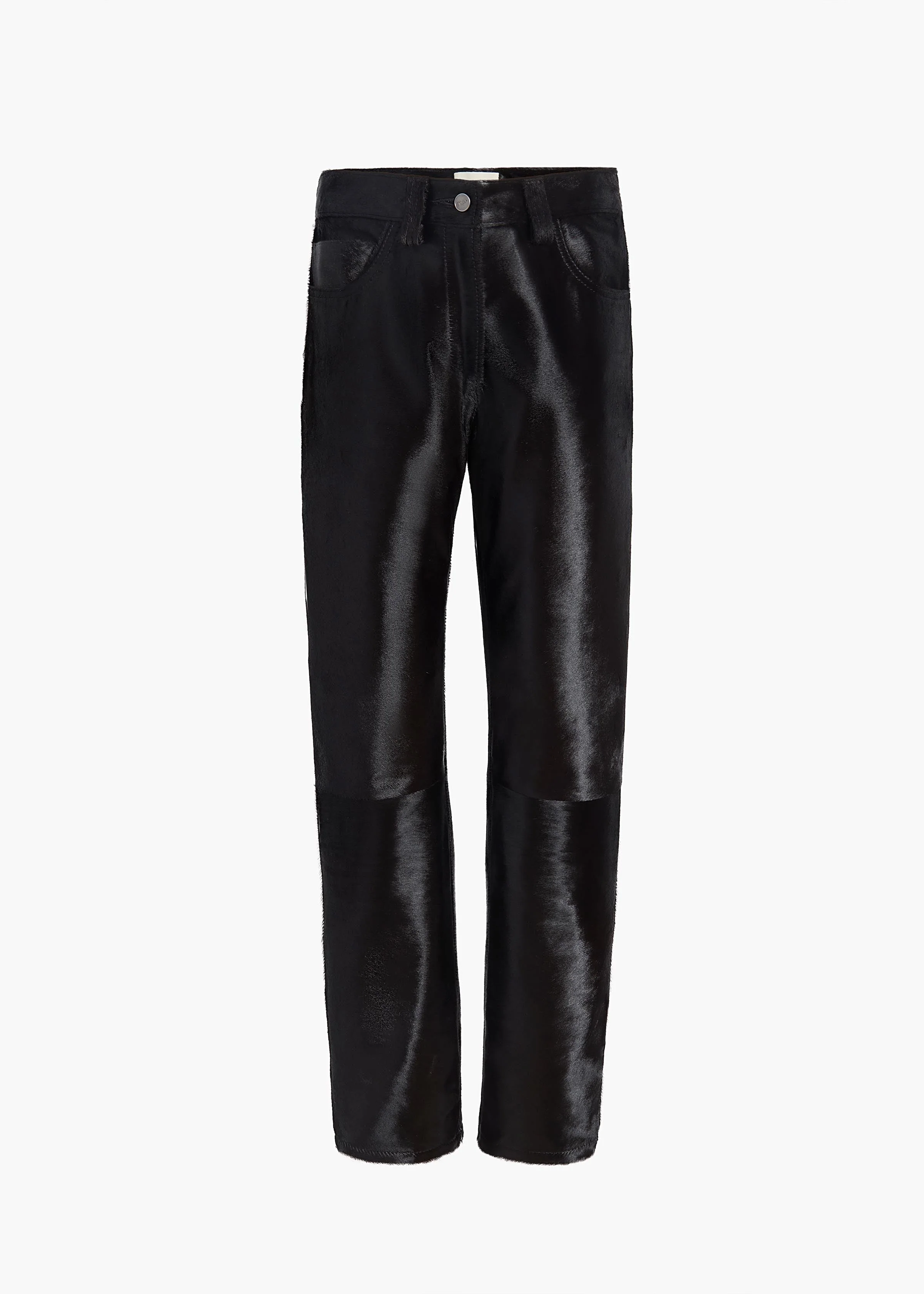 Khaite - Callum Pant in Chocolate Haircalf