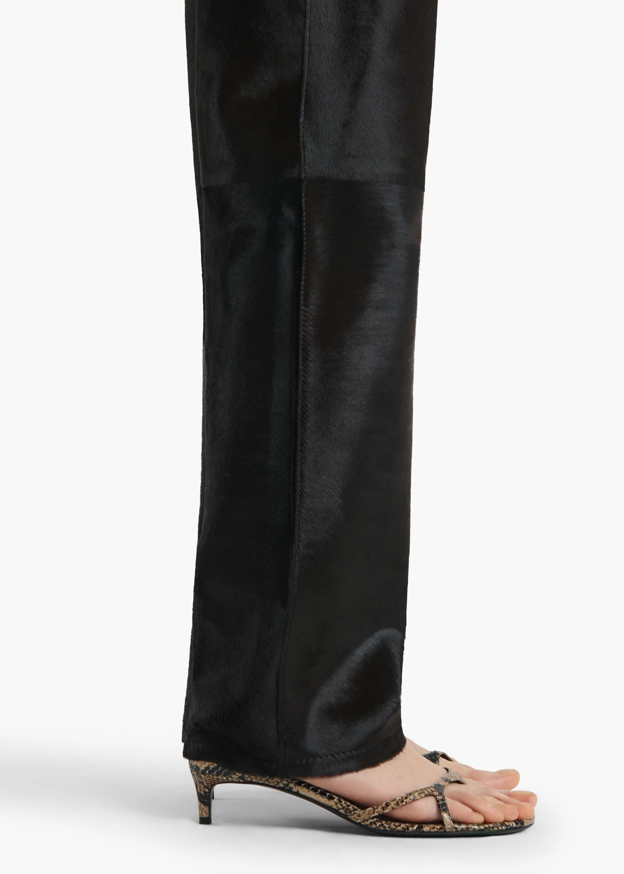 Khaite - Callum Pant in Chocolate Haircalf - Image 14
