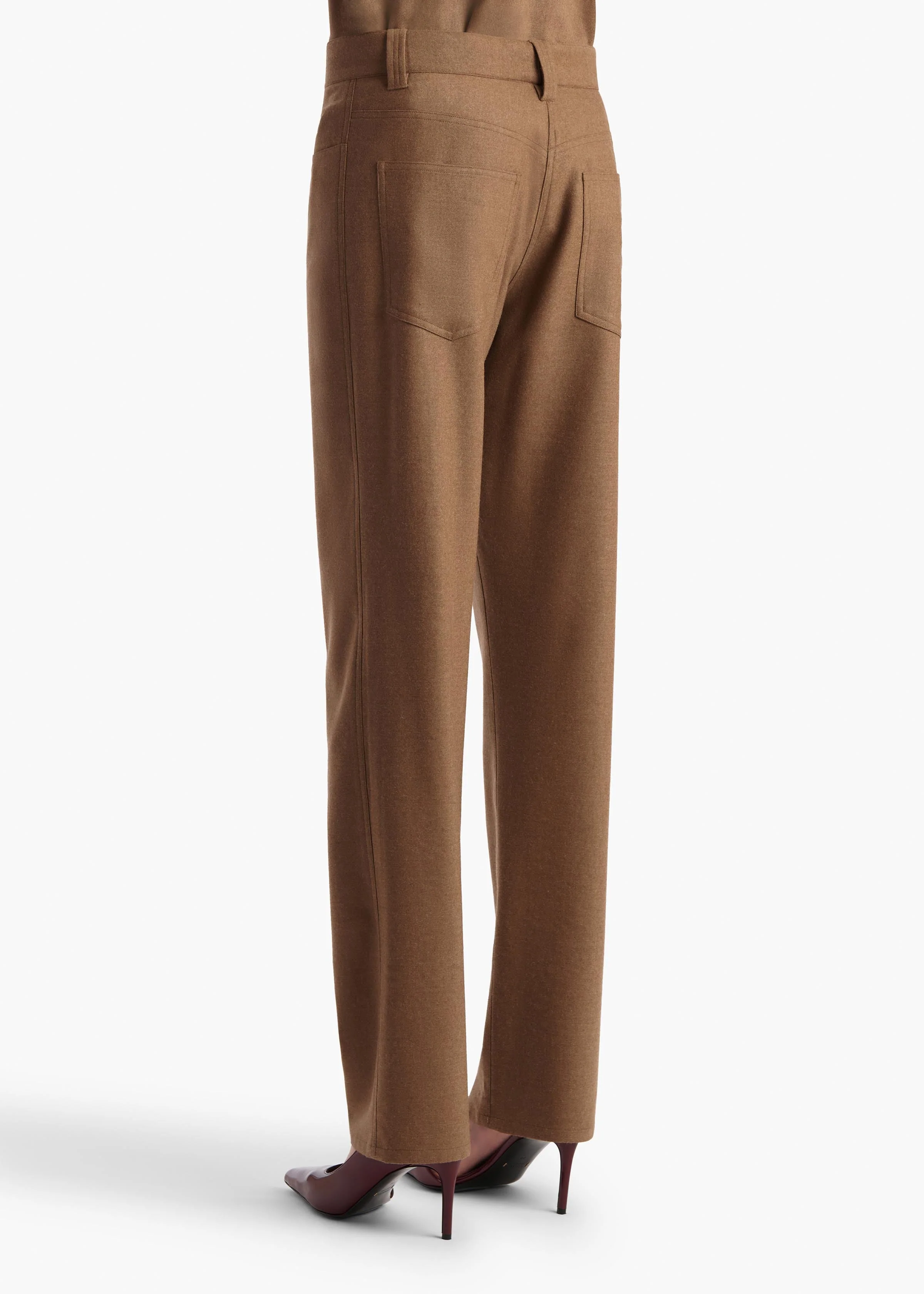 Khaite - Callum Pant in Toffee - Image 4