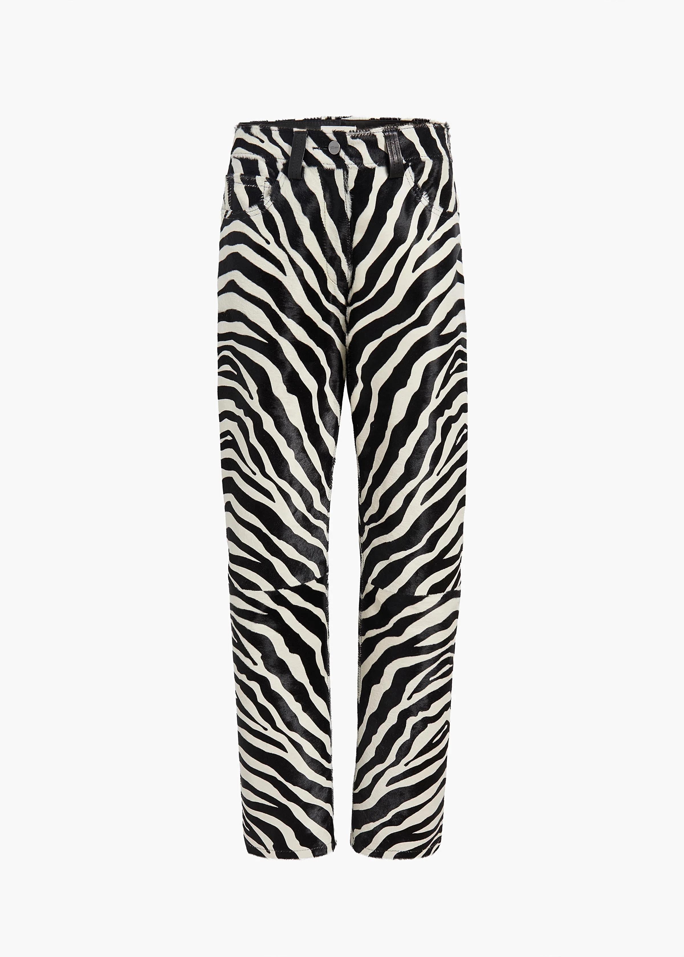 Khaite - Callum Pant in Zebra Print Haircalf