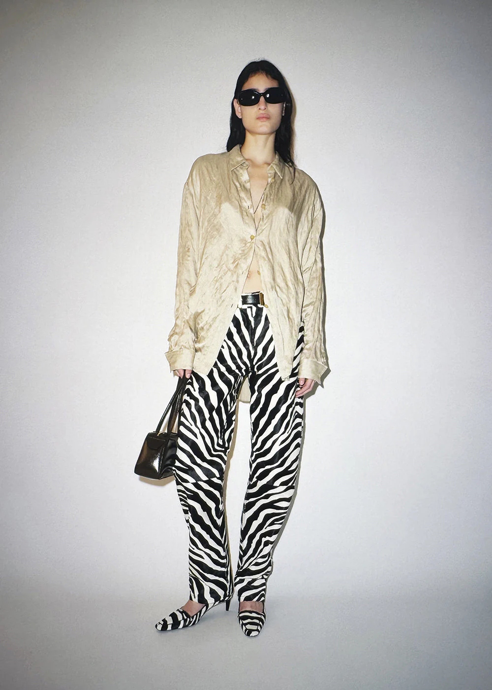 Khaite - Callum Pant in Zebra Print Haircalf - Image 7