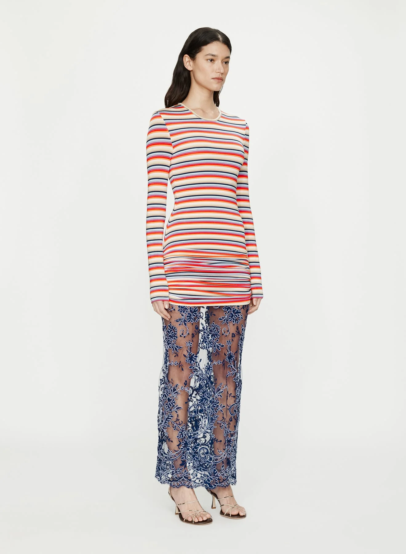Christopher Esber - Calypso Iris Lace Long Sleeve Dress - Image 2