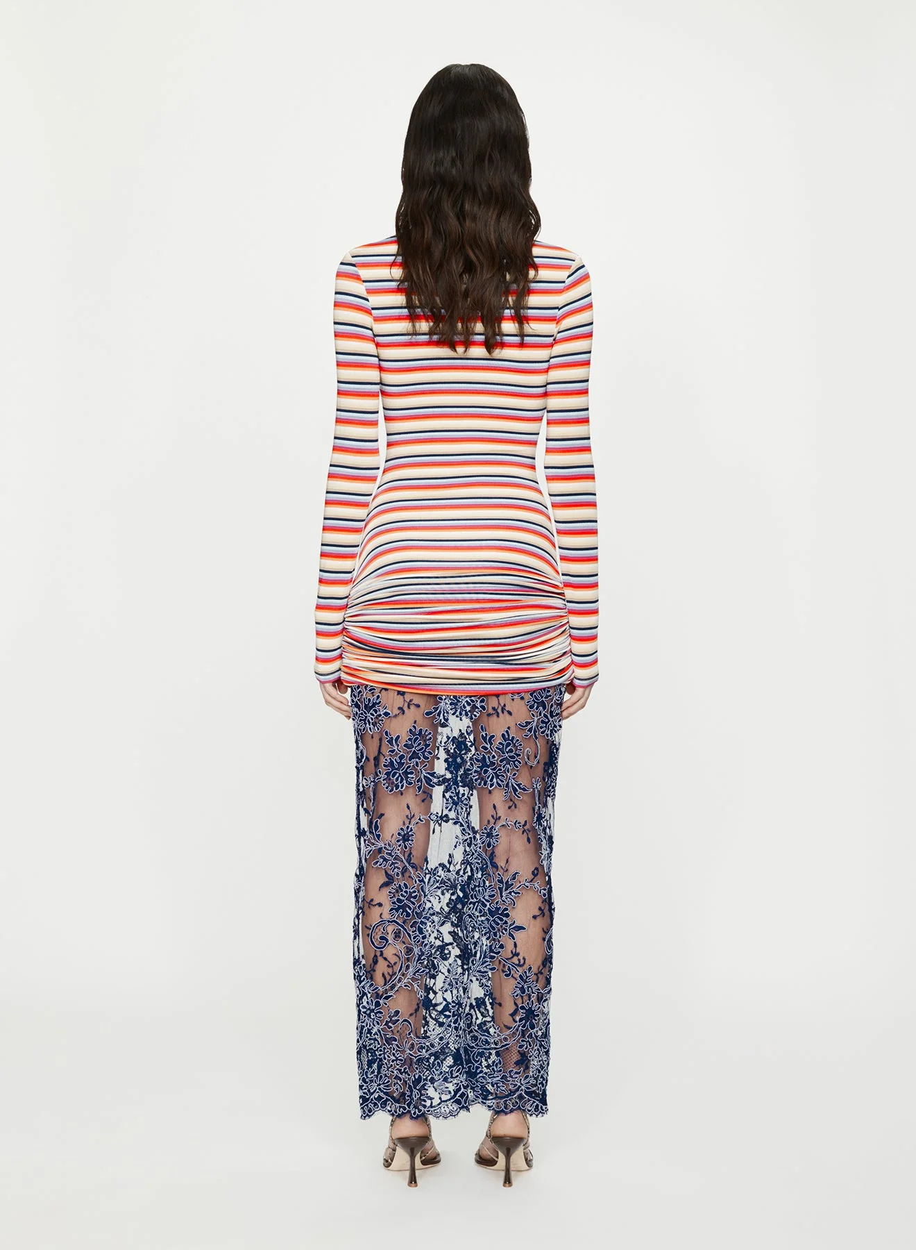 Christopher Esber - Calypso Iris Lace Long Sleeve Dress - Image 4