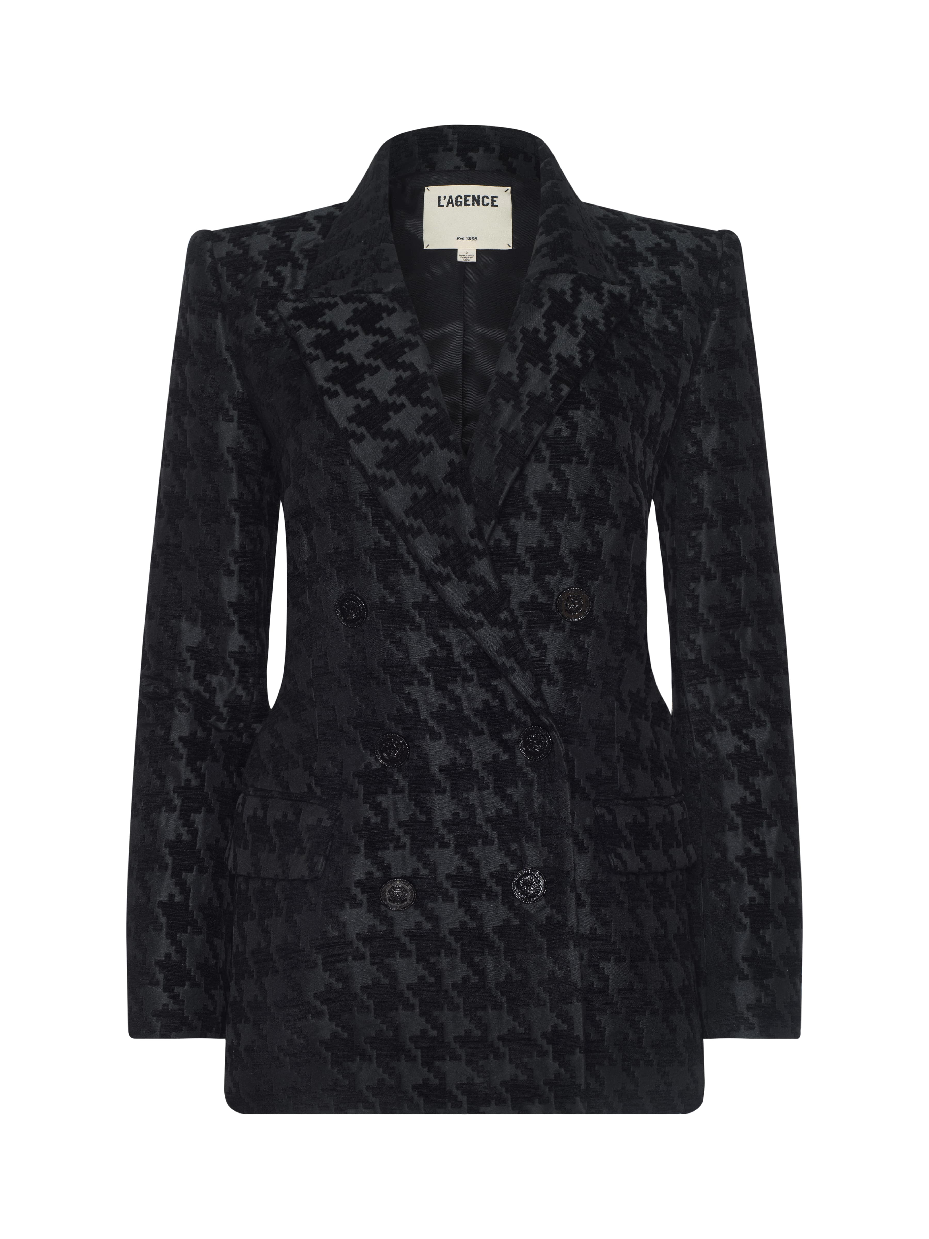 L'AGENCE - Cambrie Oversized Houndstooth Blazer - Image 7