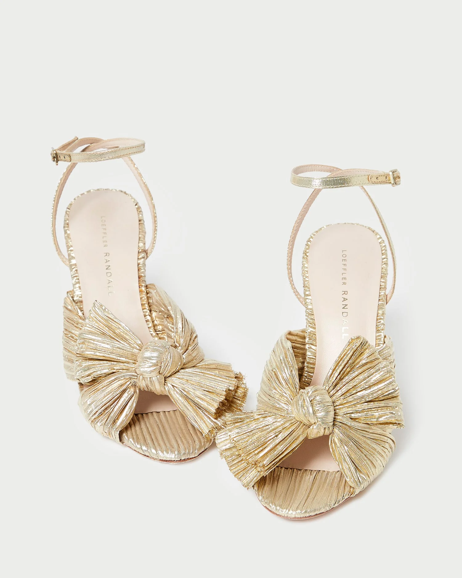 Loeffler Randall - Camellia Gold Pleated Bow Heel - Image 4