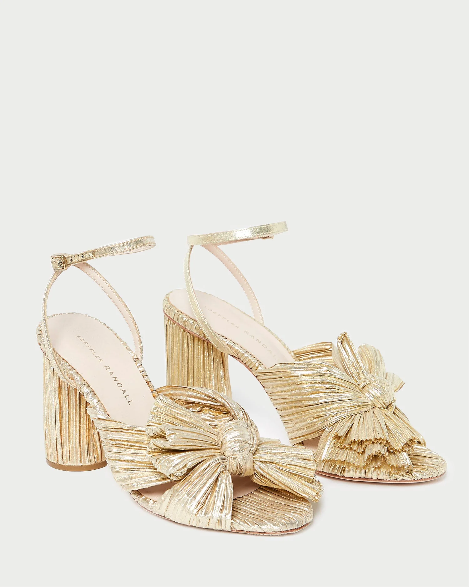 Loeffler Randall - Camellia Gold Pleated Bow Heel - Image 5
