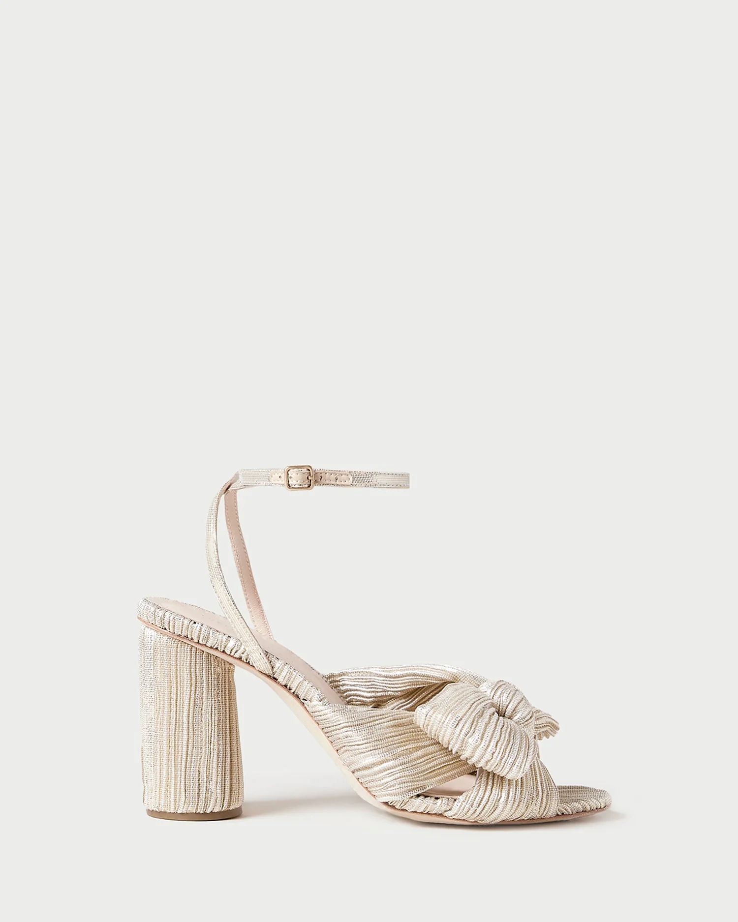 Loeffler Randall - Camellia Platinum Pleated Bow Heel - Image 4