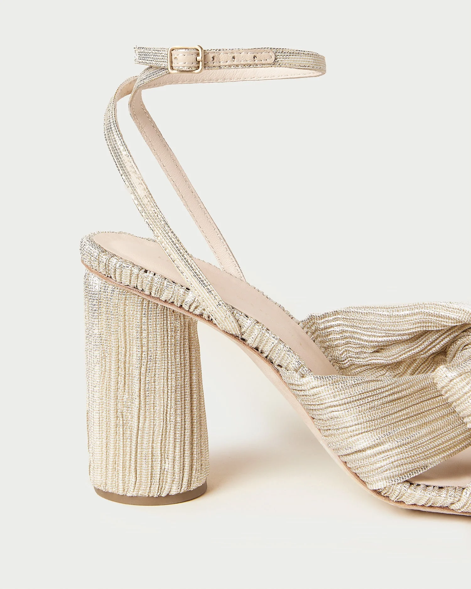 Loeffler Randall - Camellia Platinum Pleated Bow Heel - Image 5