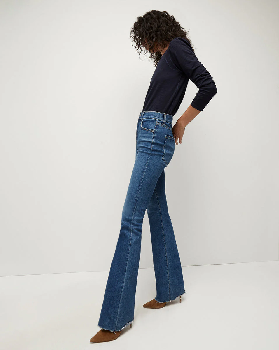 Veronica Beard - Cameron Raw Hem Bootcut Jean - Image 3