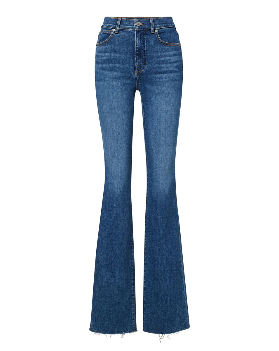Veronica Beard - Cameron Raw Hem Bootcut Jean - Image 5