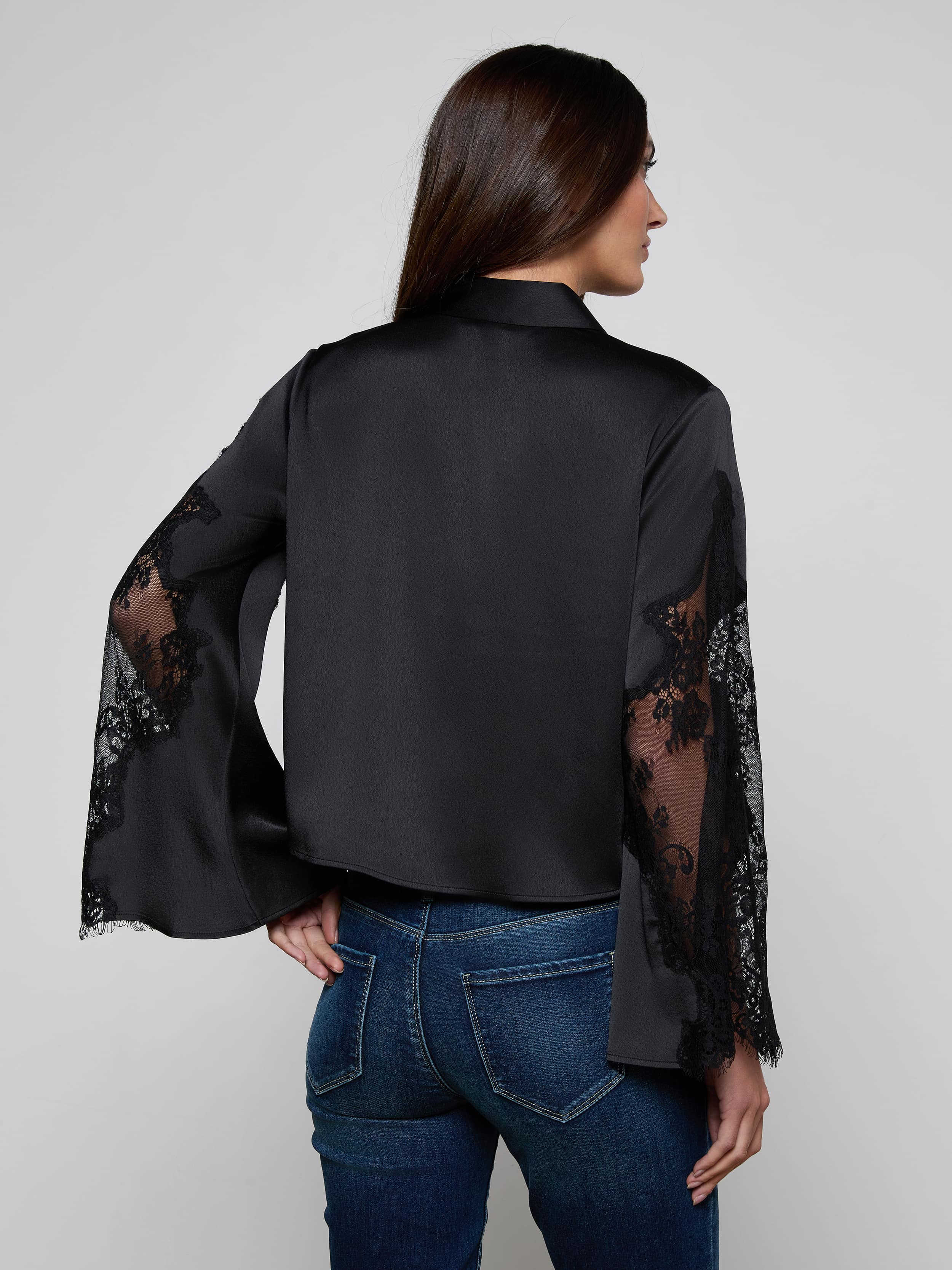 L'AGENCE - Capri Lace Sleeve Blouse - Image 8