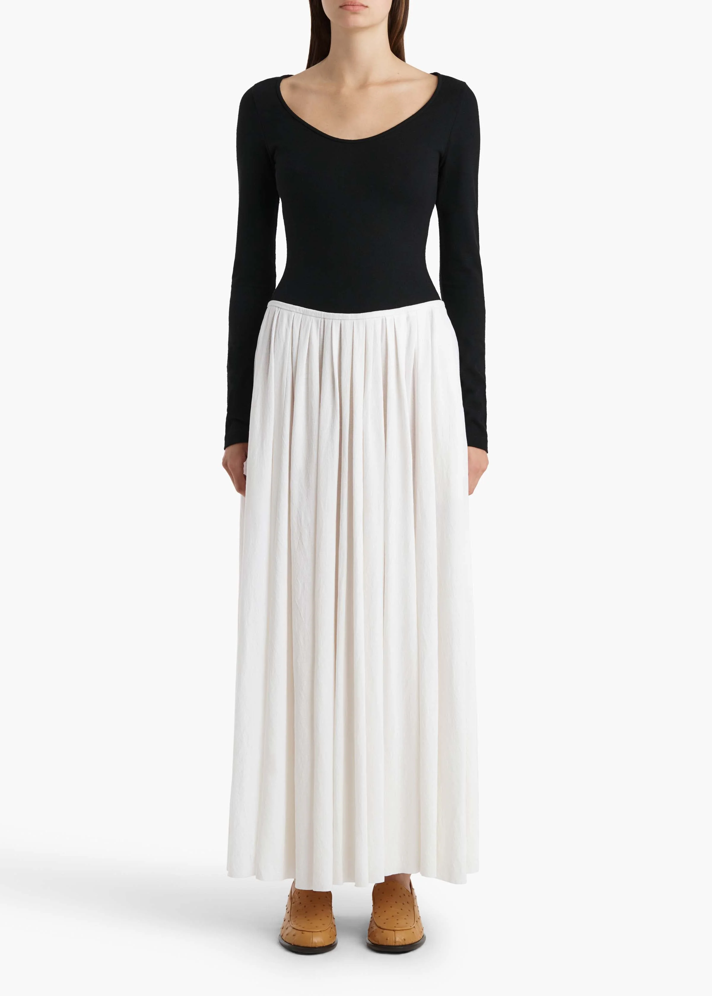 Khaite - Carlotta Dress in Black and White - Image 3