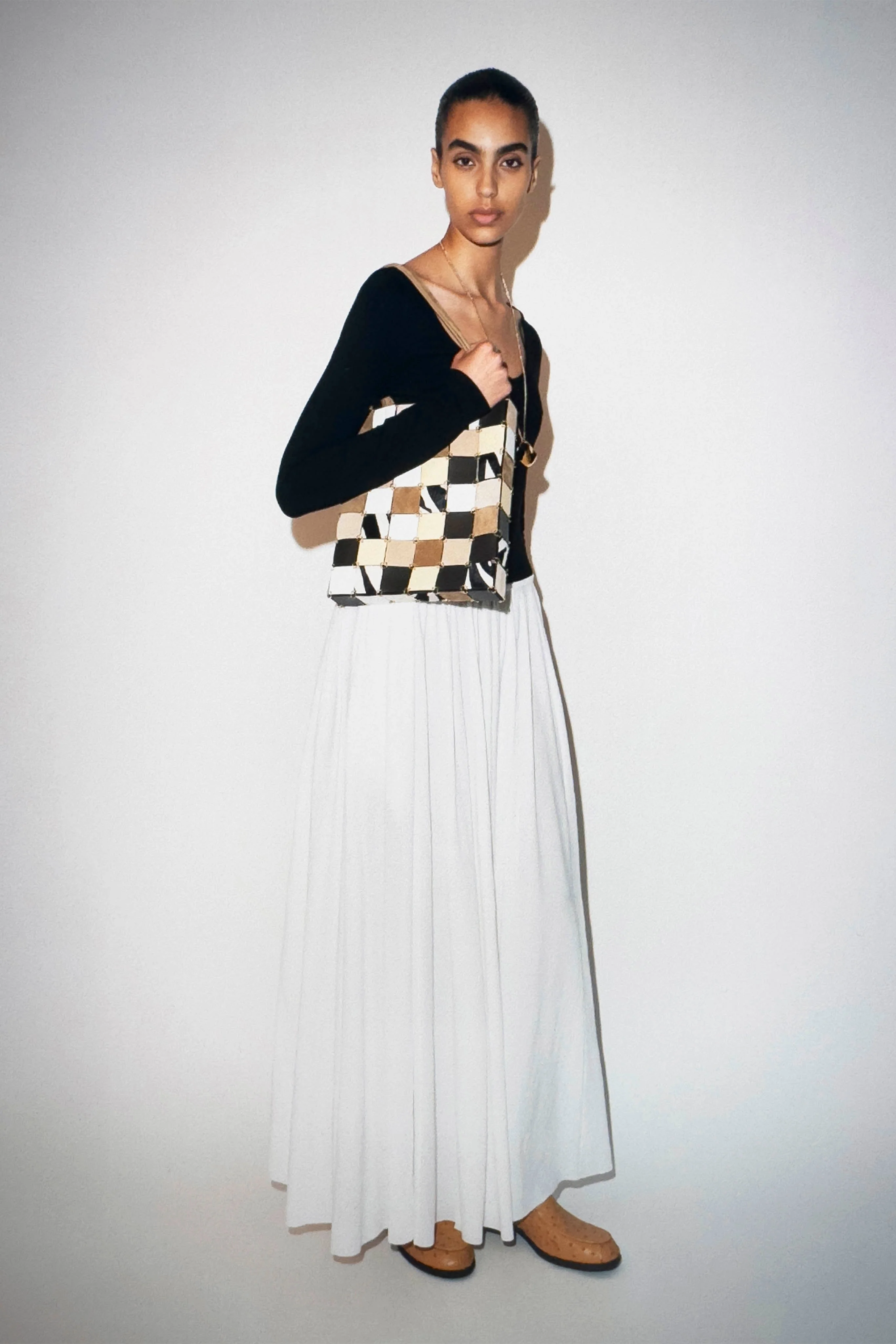 Khaite - Carlotta Dress in Black and White - Image 7