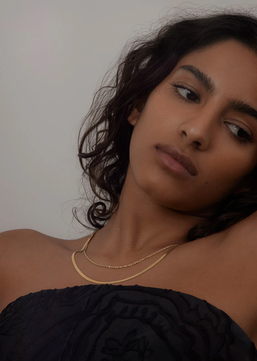 Kinn - Carter Herringbone & Rope Chain Necklace Stack - Image 4