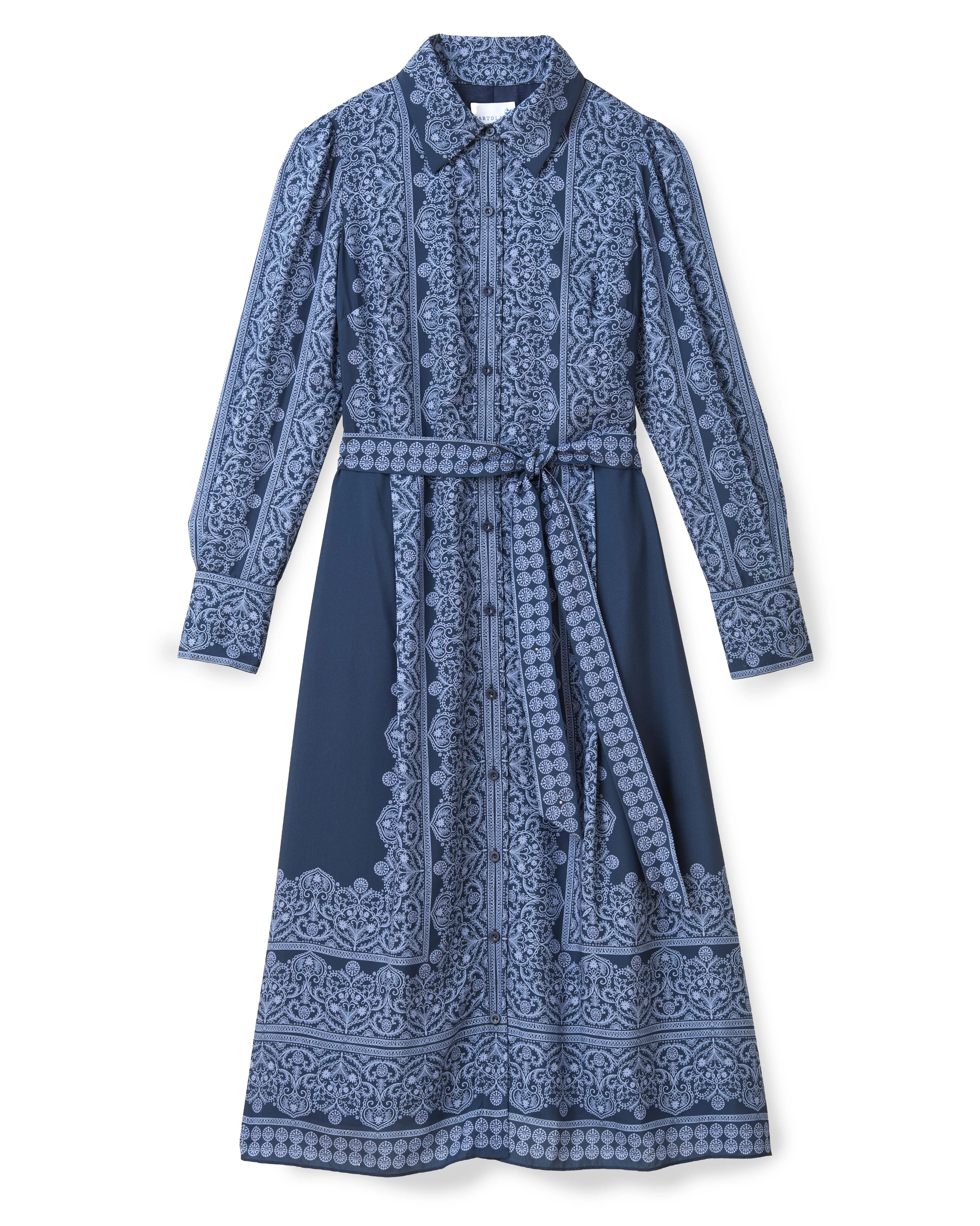 Cartolina - Grace Midi Dress - Carmel Trellis