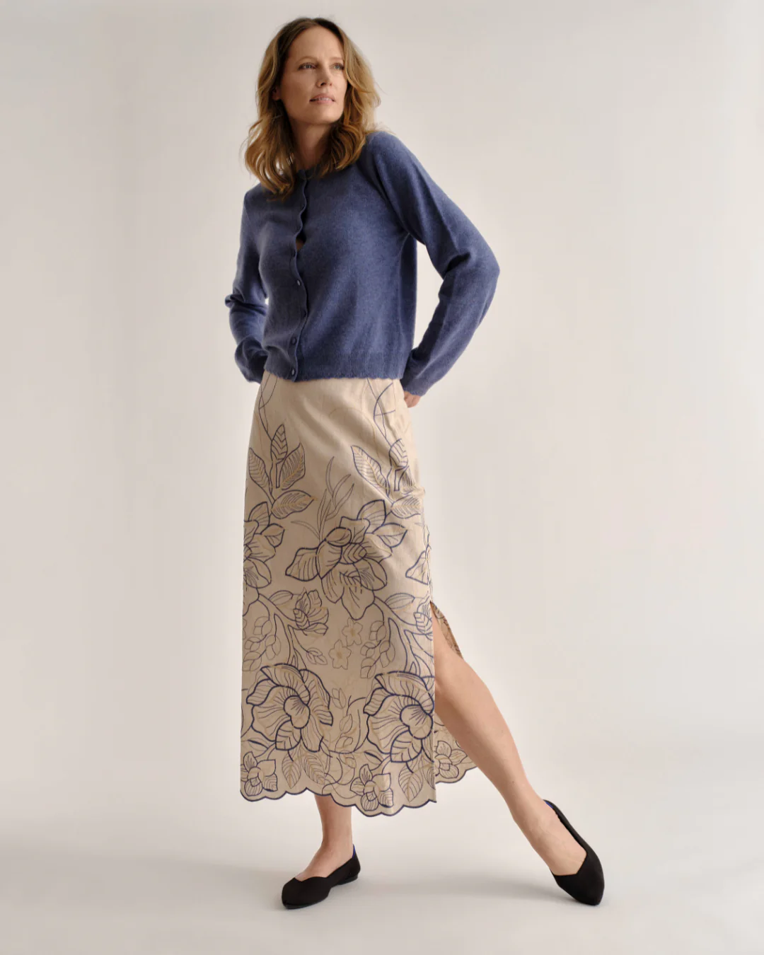 Cartolina - Lucy Ls Cardigan - Gallery Blue - Image 7