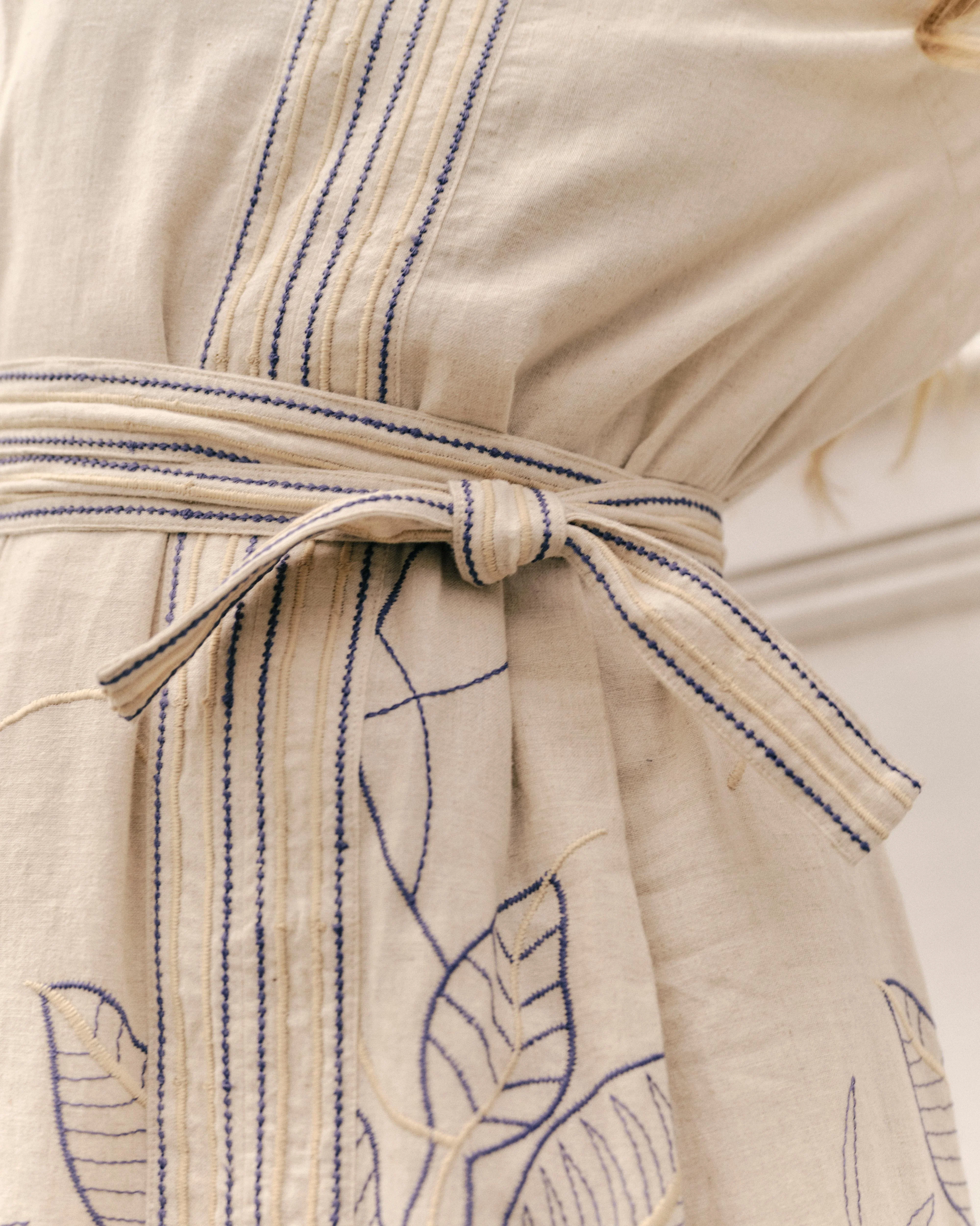 Cartolina - Sandy Midi Dress - Natural Linen - Image 4
