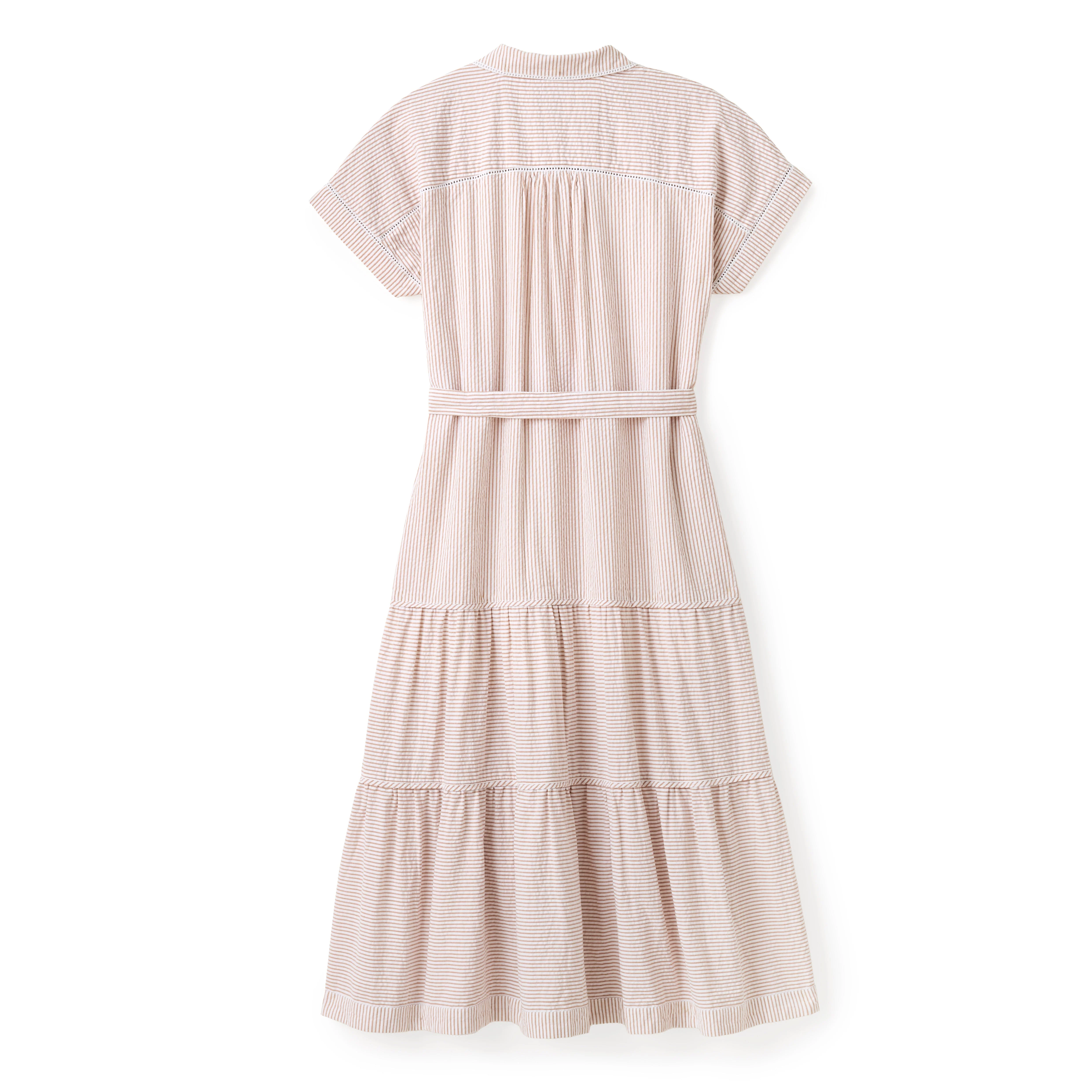 Cartolina - SP26 Adriana Shirt Dress - Camel Stripe - Image 3