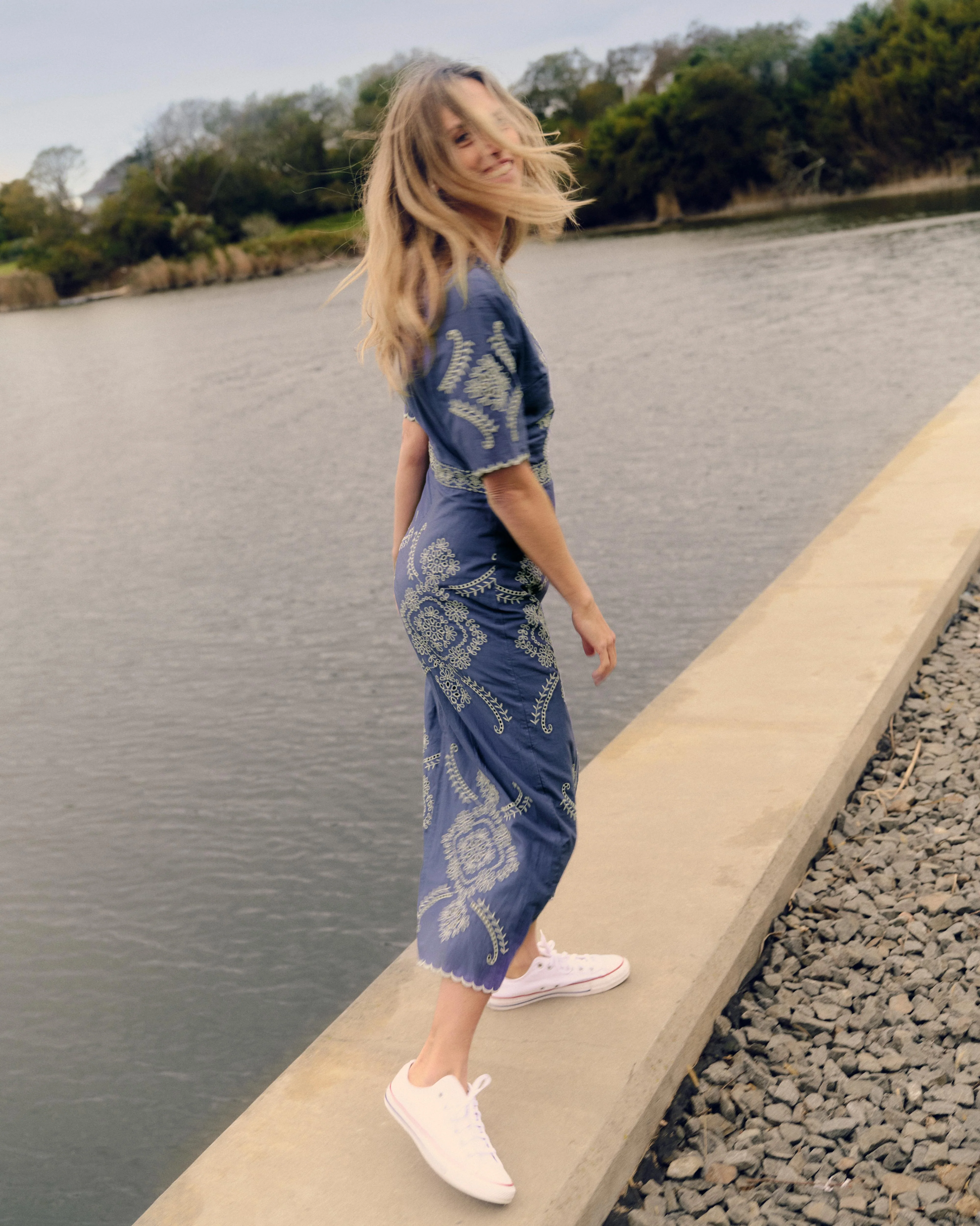 Cartolina - SP26 Bobbi Midi Dress - Indigo - Image 2
