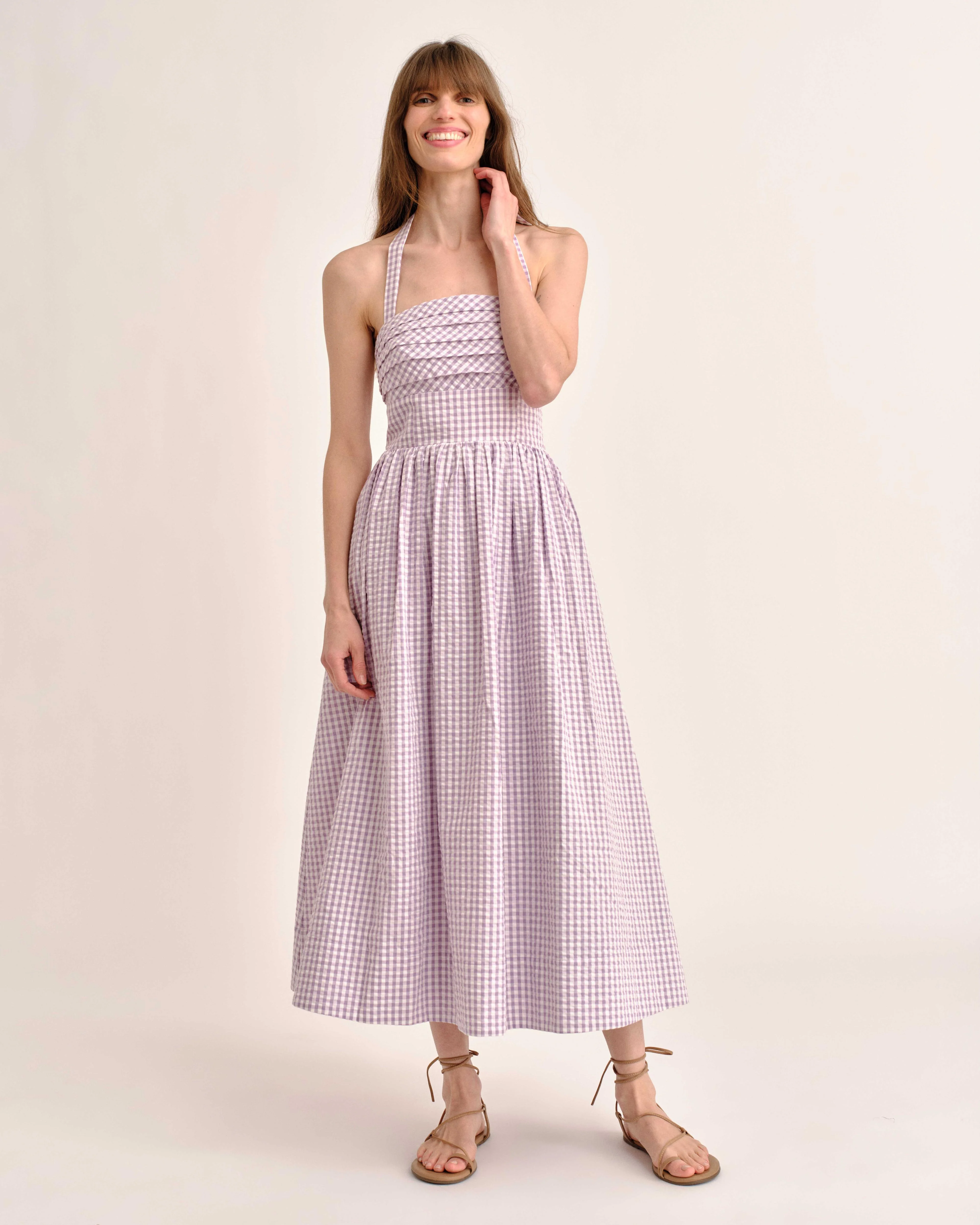 Cartolina - SP26 Chalmers Halter Midi Dress - Wisteria - Image 2