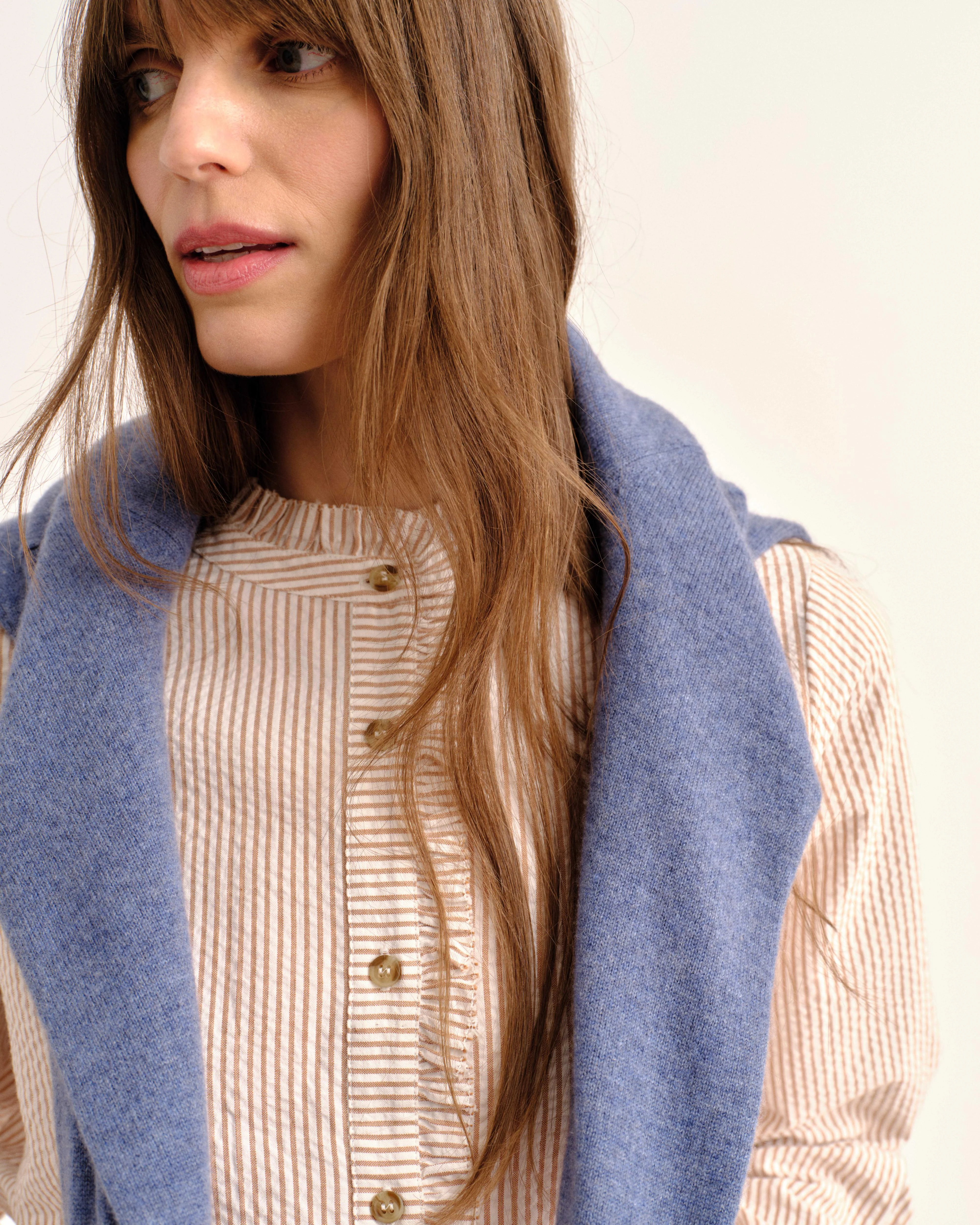 Cartolina - SP26 Percy Shirt - Camel Stripe - Image 4