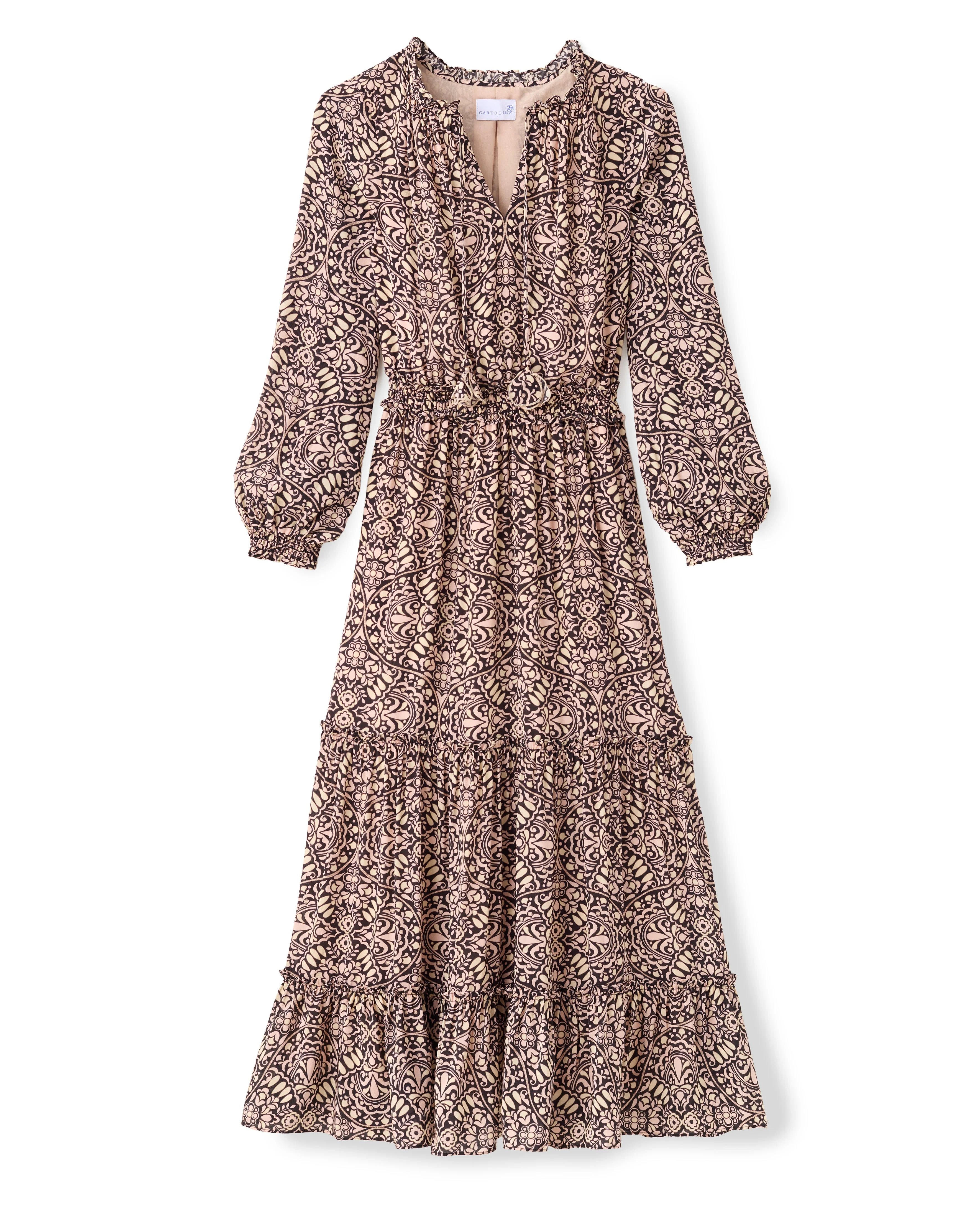 Cartolina - SP26 Radcliff Dress - Flor Medallion Cottage Rose