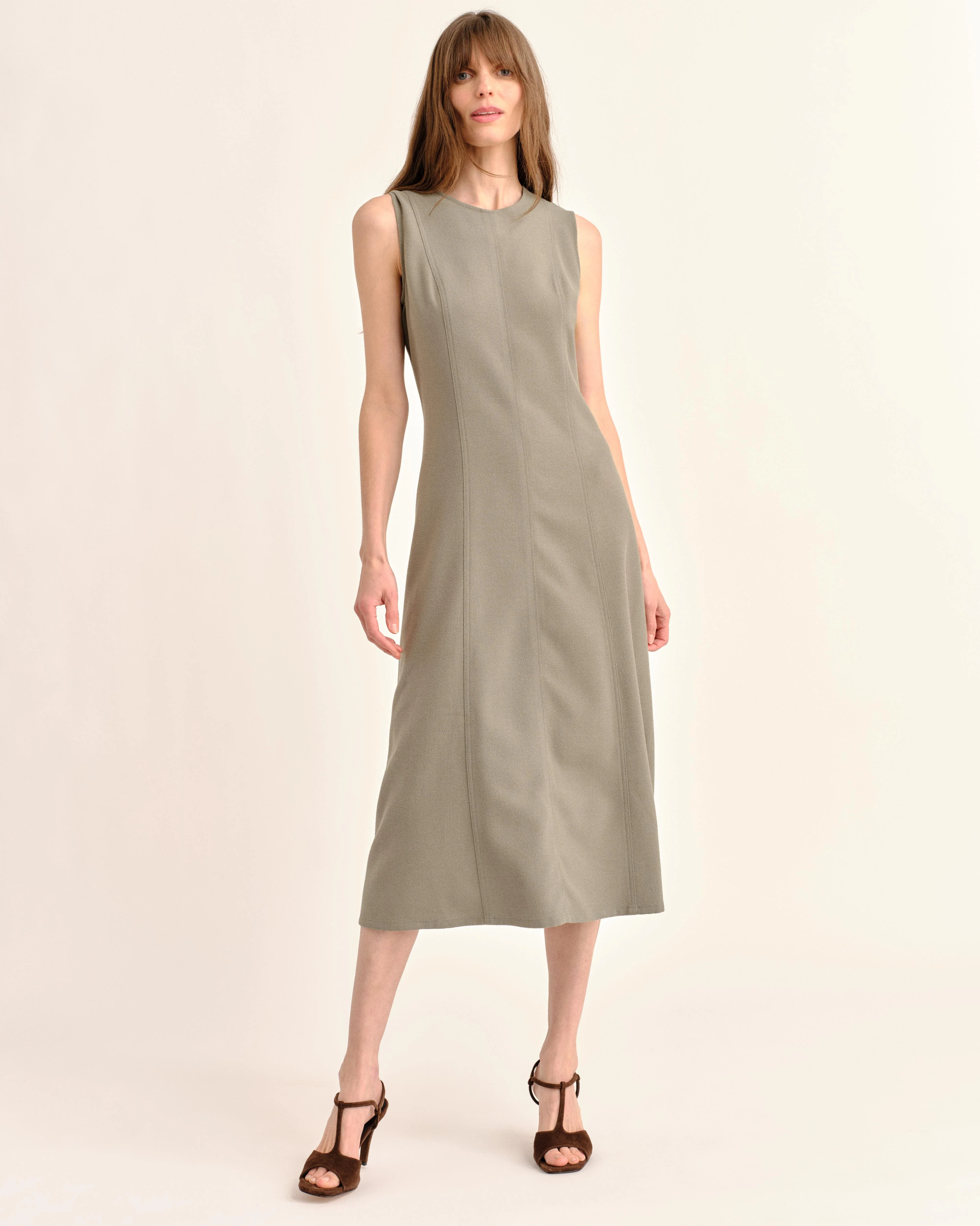 Cartolina - SP26 Rain Midi Dress - Moss - Image 3