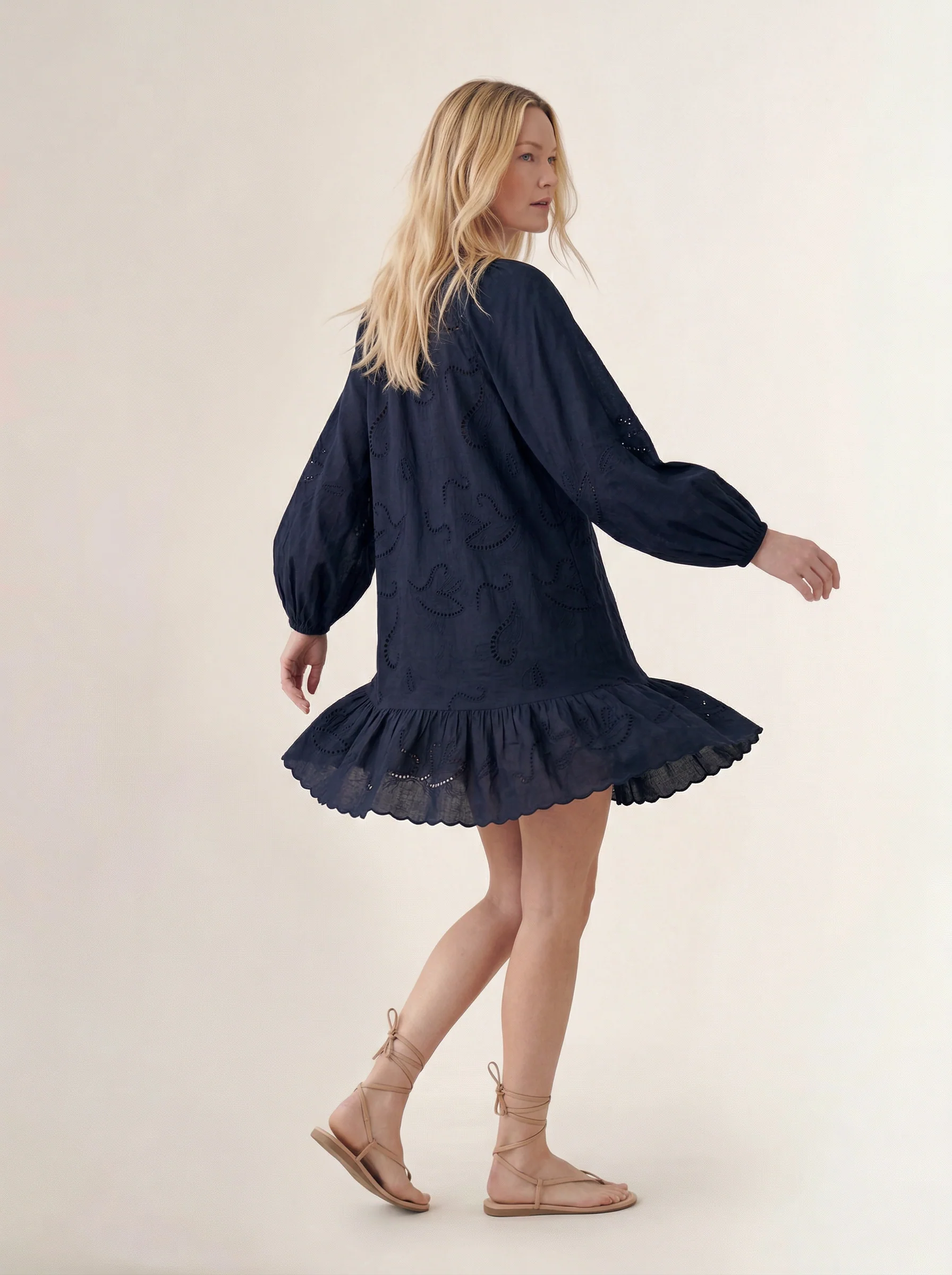 Cartolina - SP26 Selwin Mini Dress - Midnight Blue - Image 2