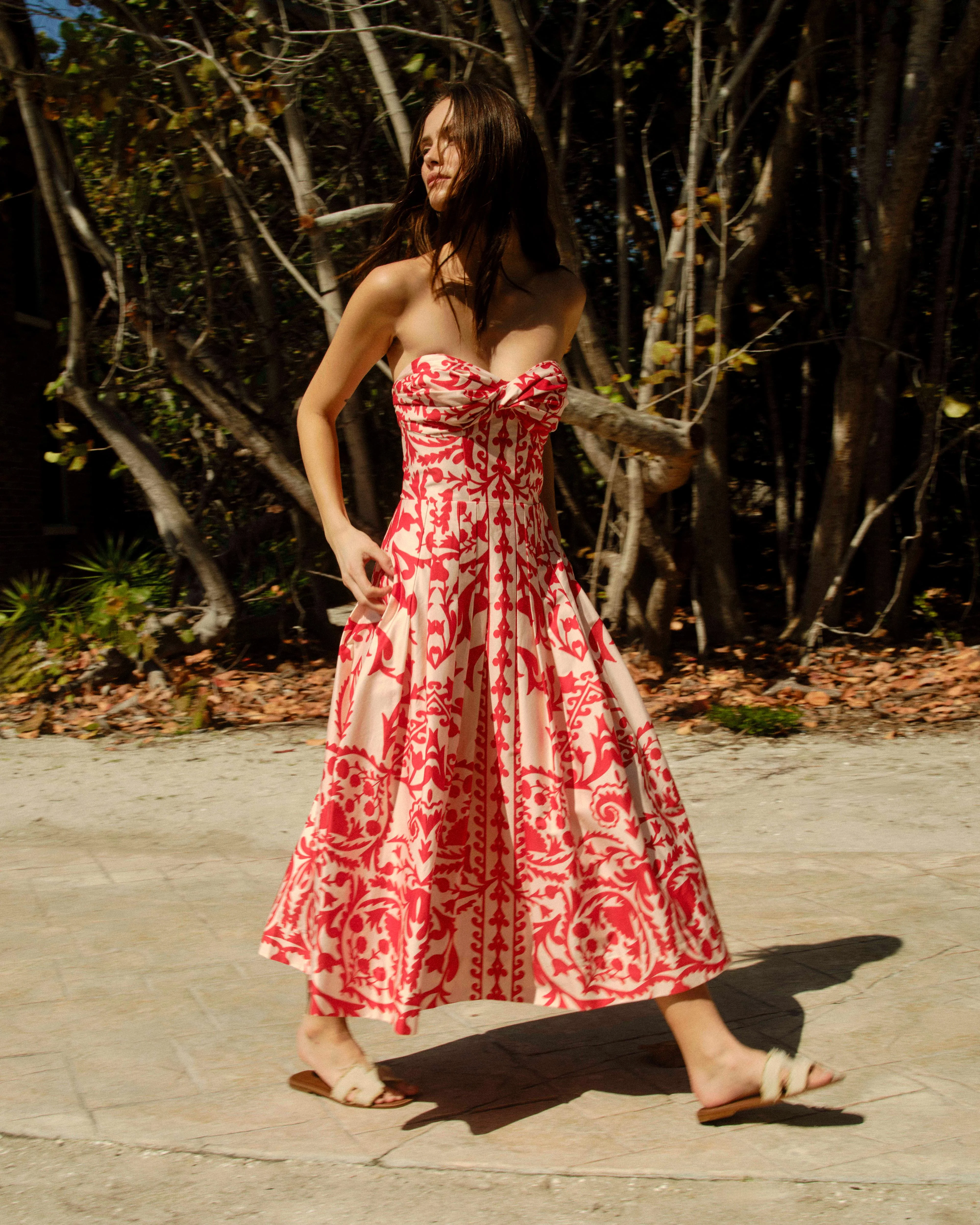 Cartolina - SU26 Ingrid Dress - Faraway Print - Poppy - Image 4