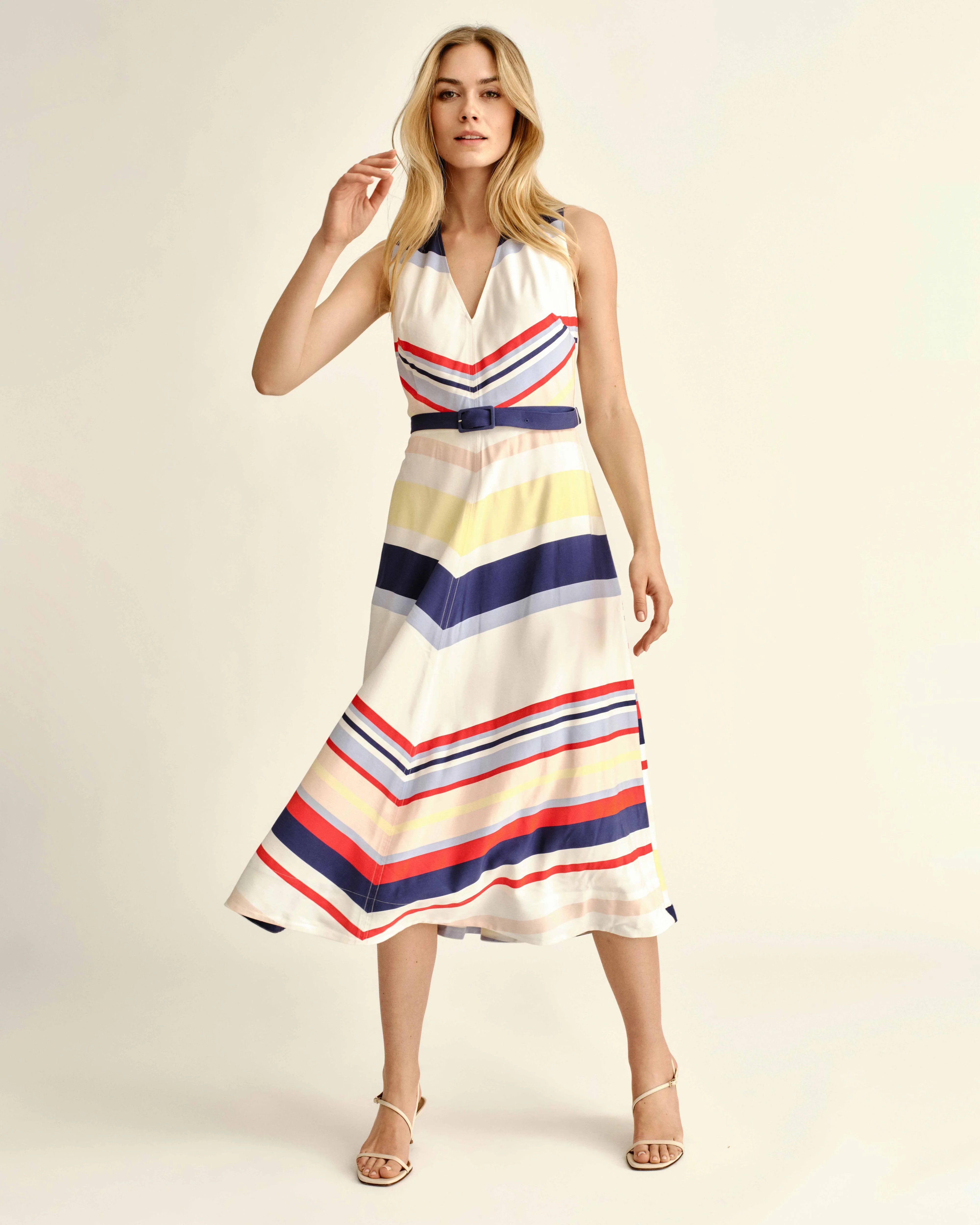 Cartolina - SU26 Monica Dress - Nantucket Stripe - Image 2