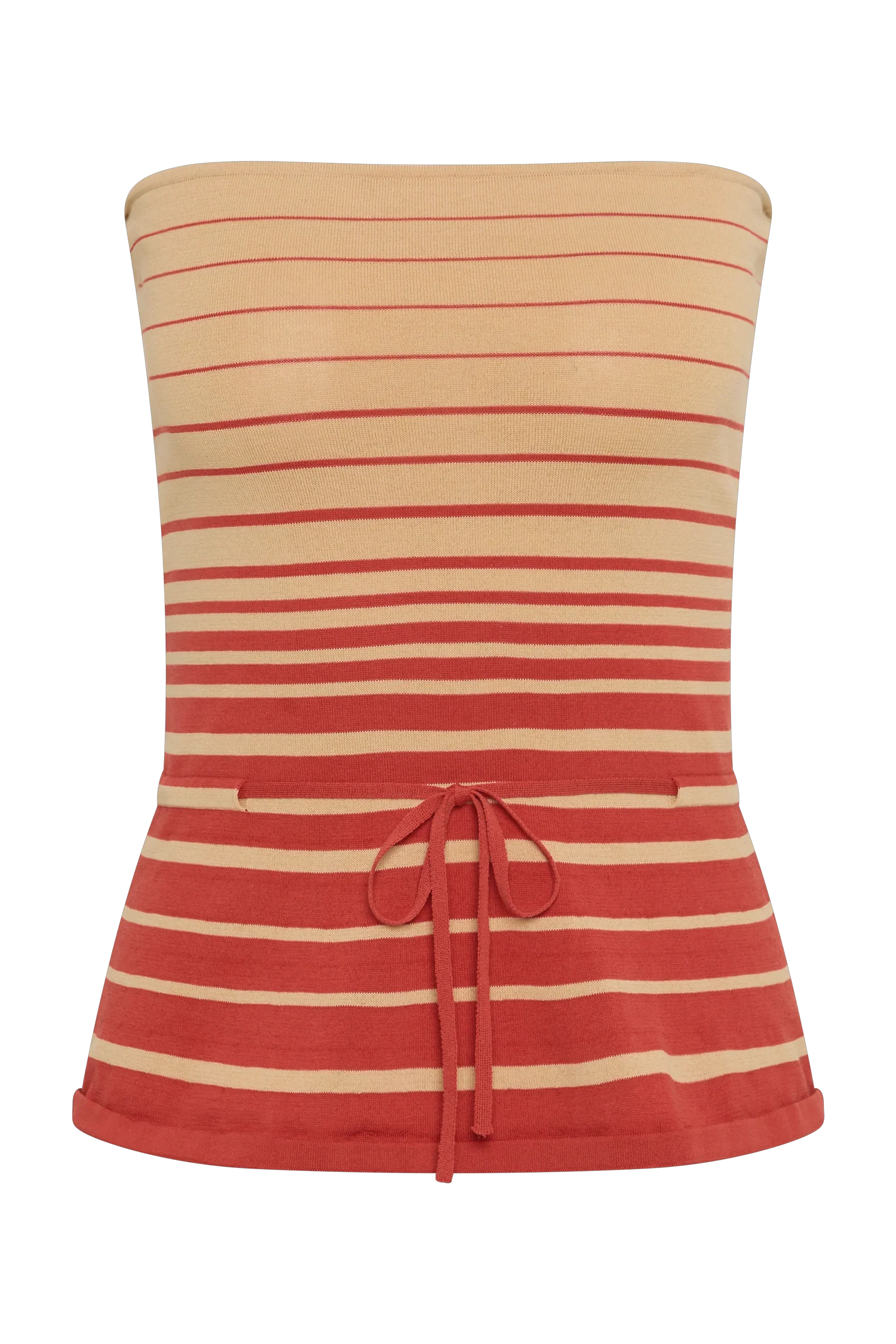 Faithfull - Casia Top Accordion Stripe Amber Fawn - Final Sale - Image 7