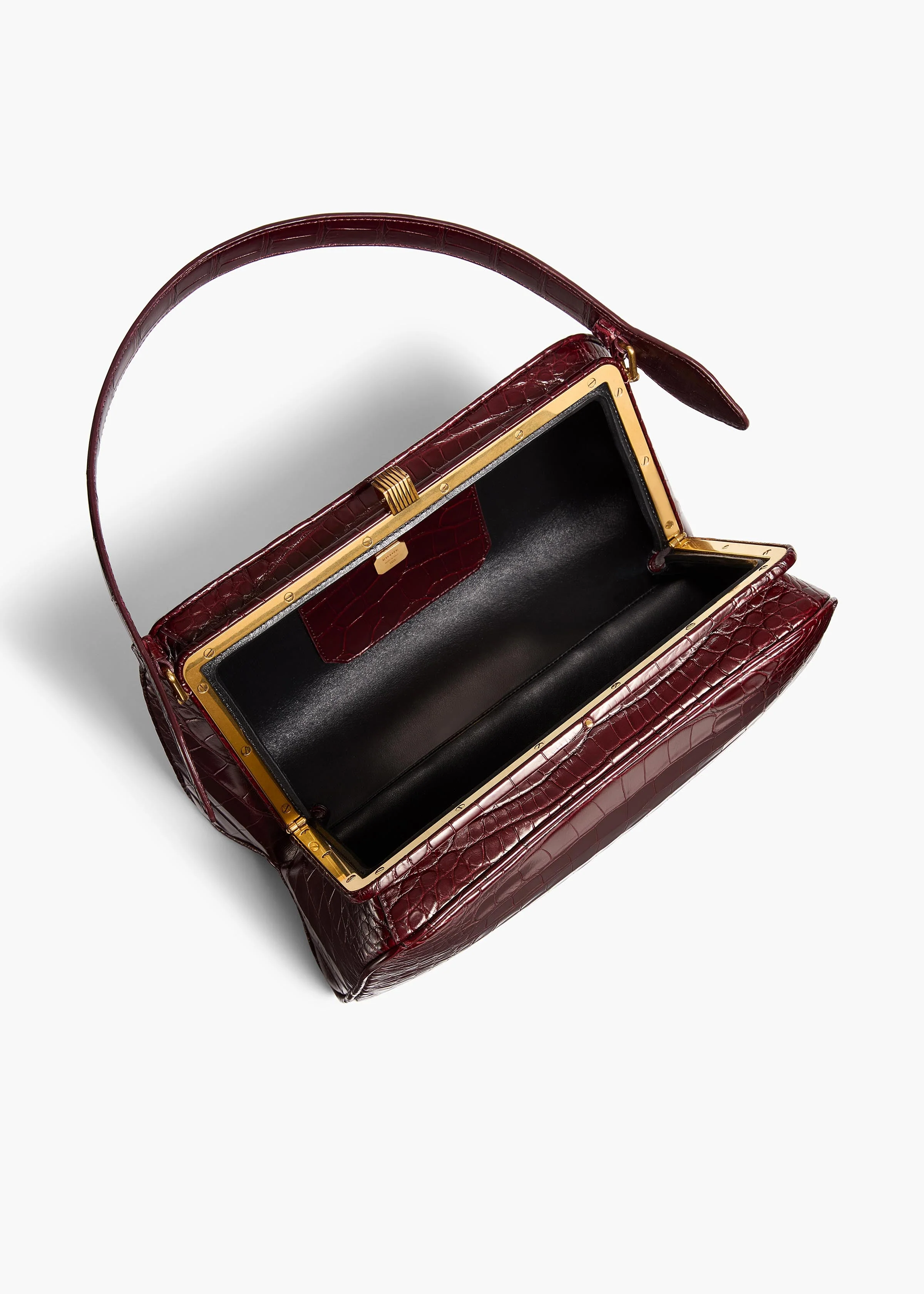 Khaite - Cate Bag in Garnet Alligator - Image 9
