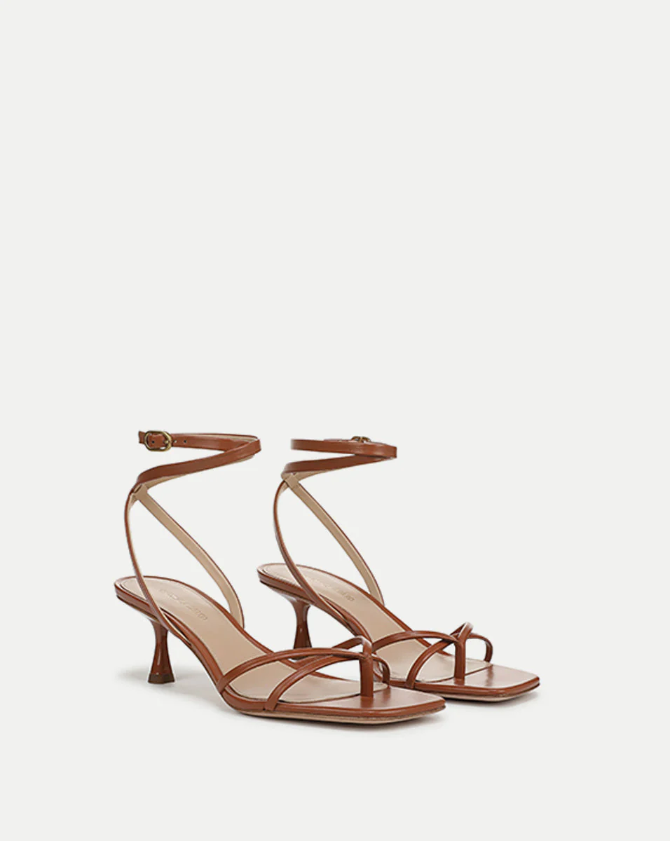 Veronica Beard - Caterina Leather Ankle - Wrap Sandal - Image 2