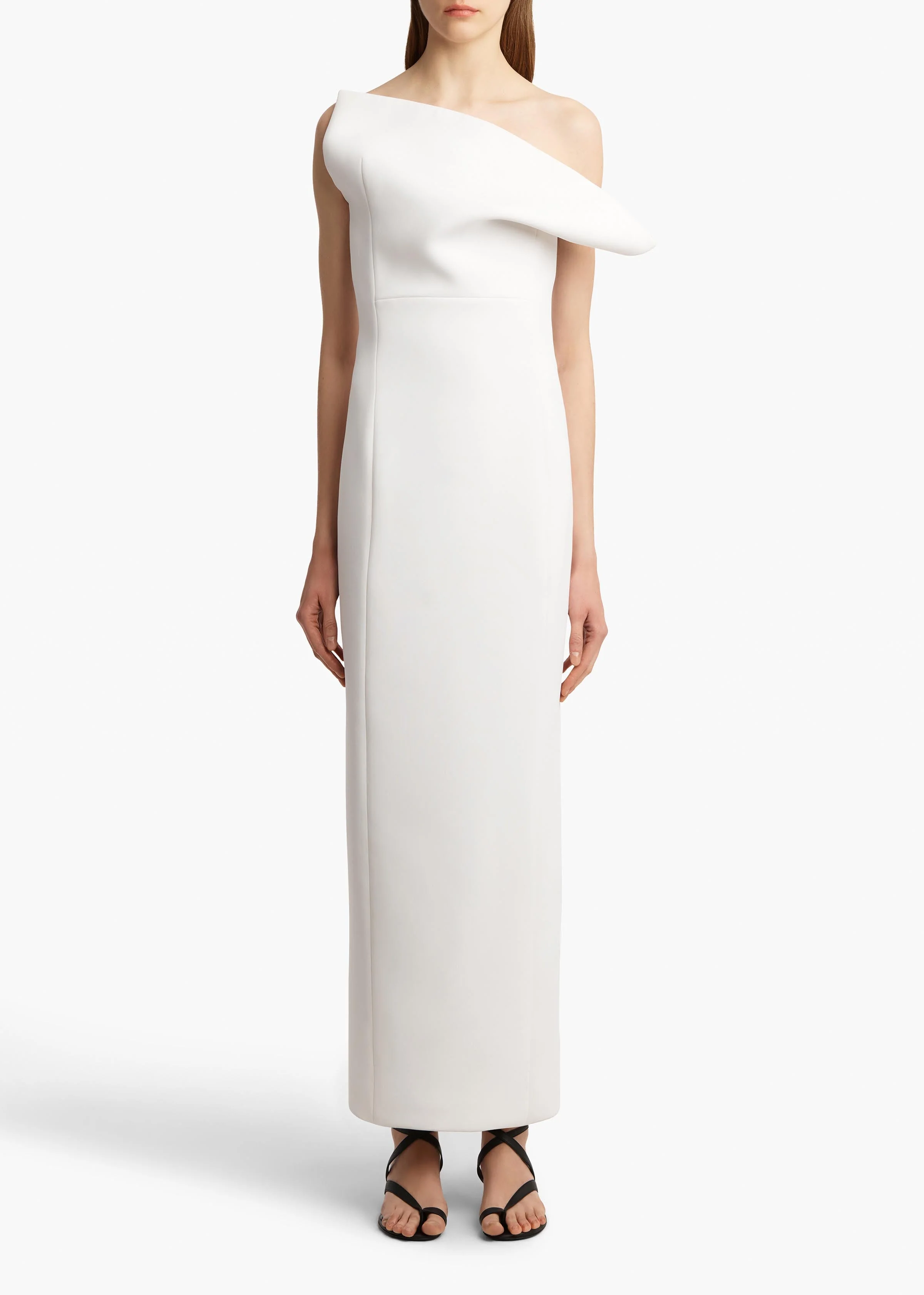 Khaite - Cato Dress in Chalk - Image 3