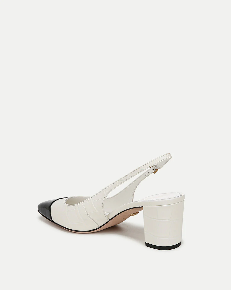 Veronica Beard - Cecile Croc - Embossed Cap - Toe Slingback Pump - Image 13