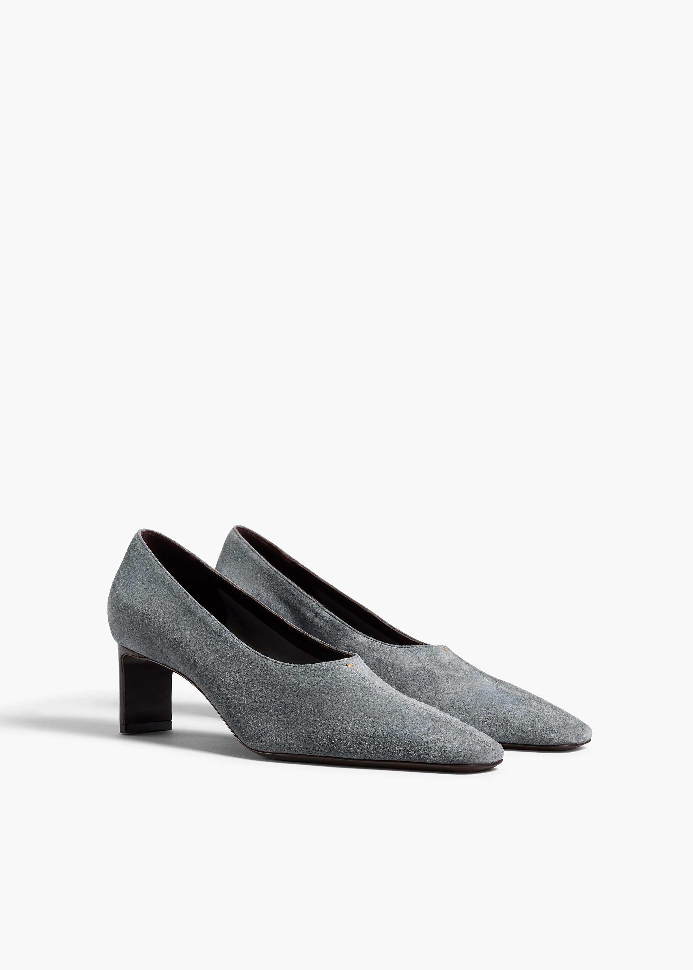 Khaite - Cecilia Pump in Grey Suede - Image 2