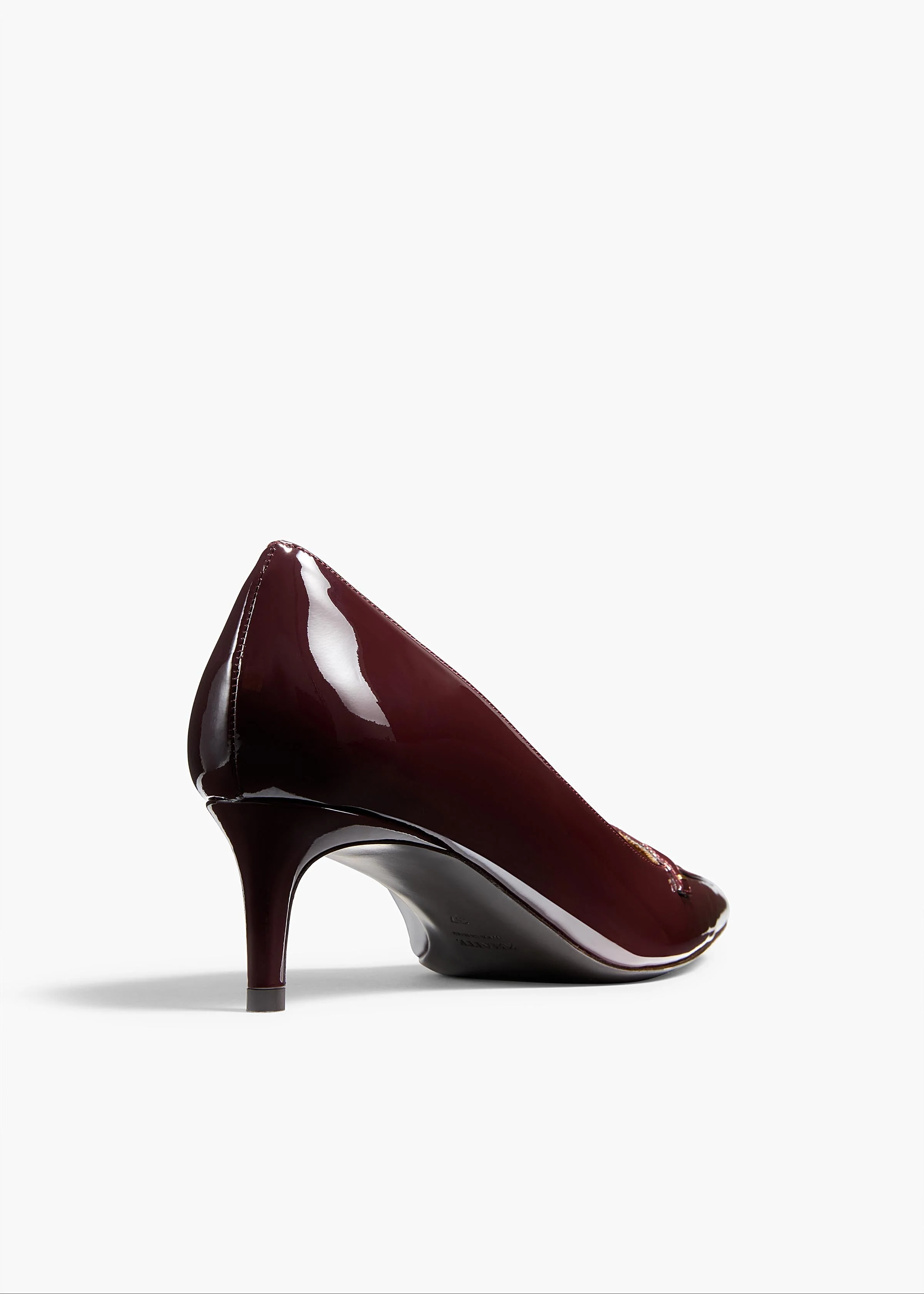 Khaite - Celia Pump in Bordeaux Patent Leather - Image 9
