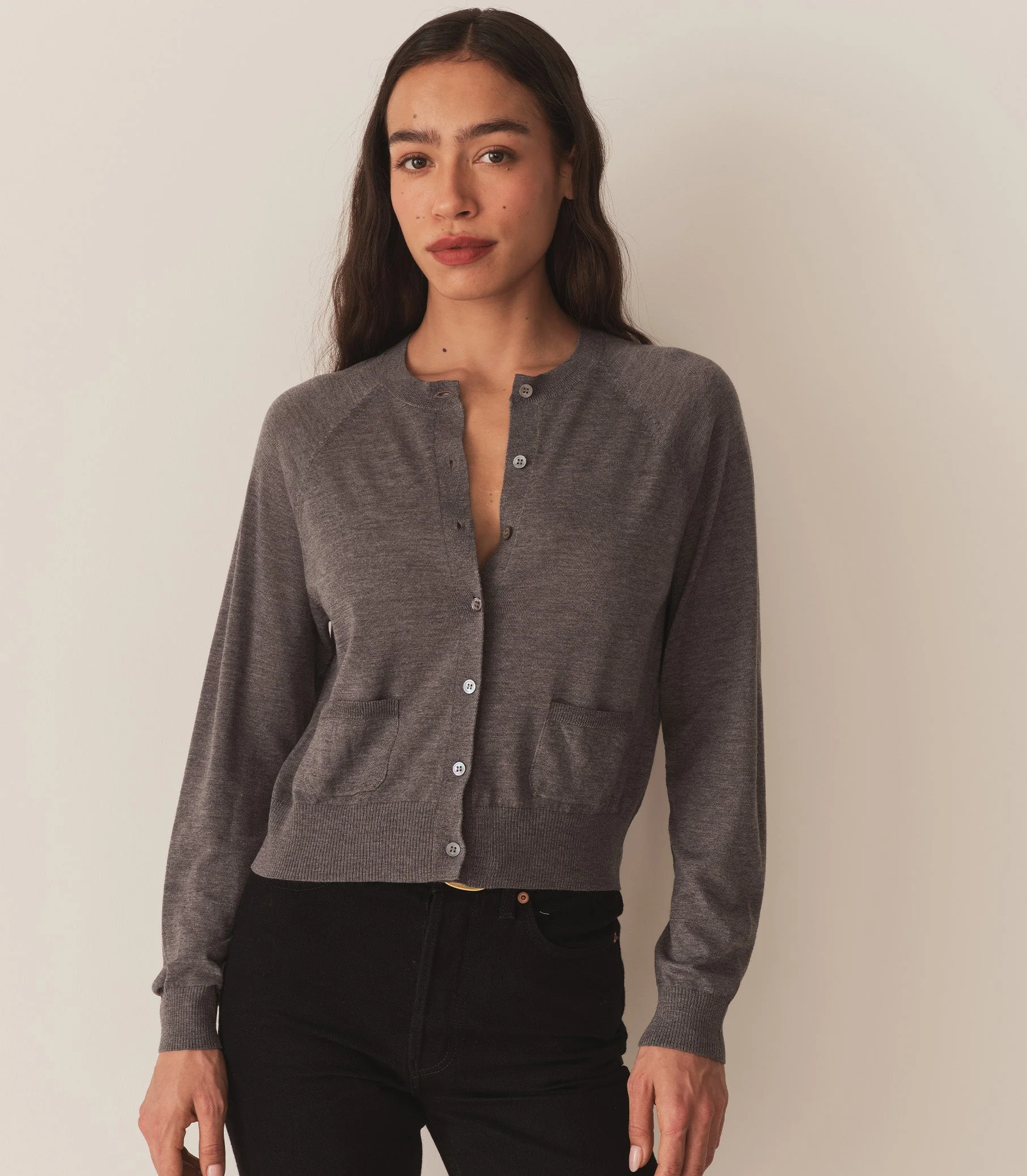 DÔEN - CELINE CARDIGAN -- GREY - Image 2