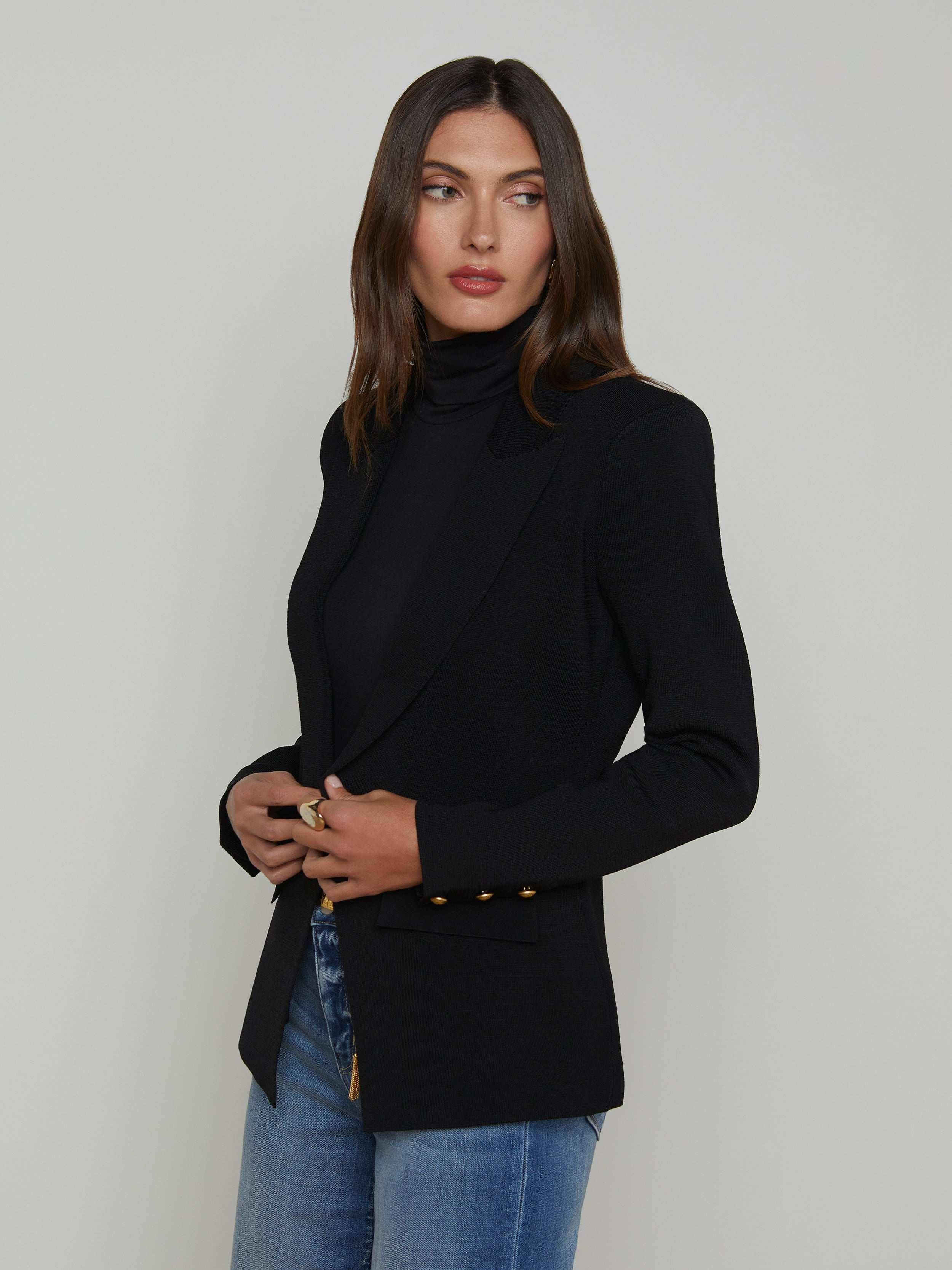 L'AGENCE - Chamberlain Knit Blazer - Image 2