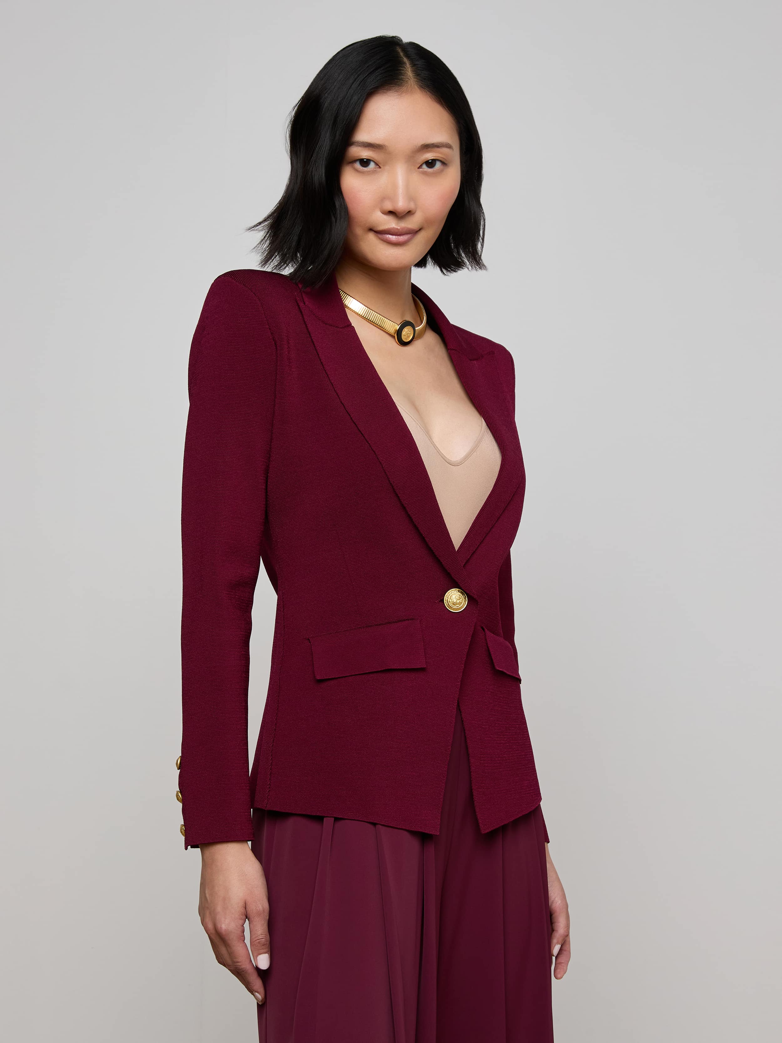 L'AGENCE - Chamberlain Knit Blazer - Image 2