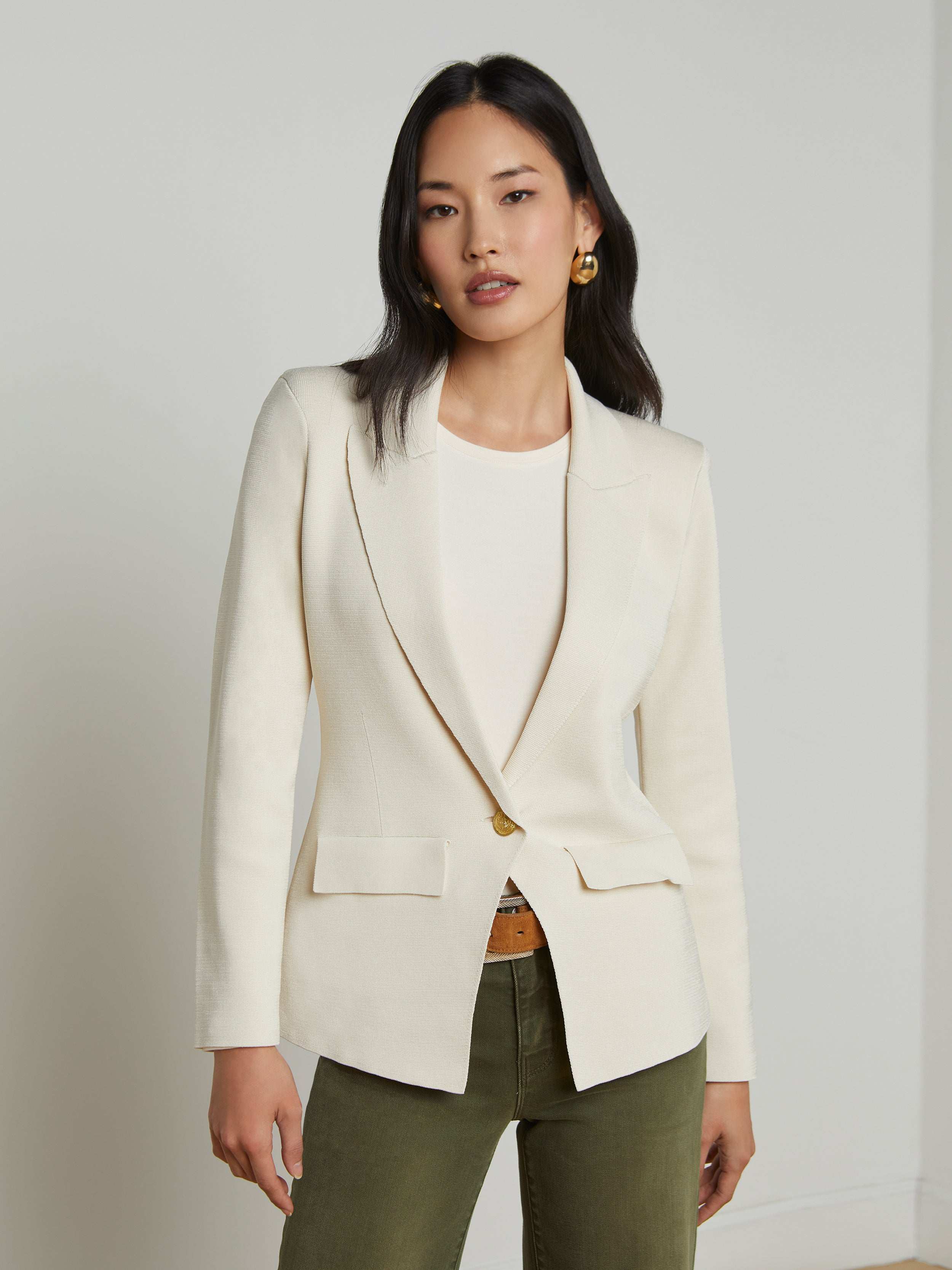L'AGENCE - Chamberlain Knit Blazer - Image 7