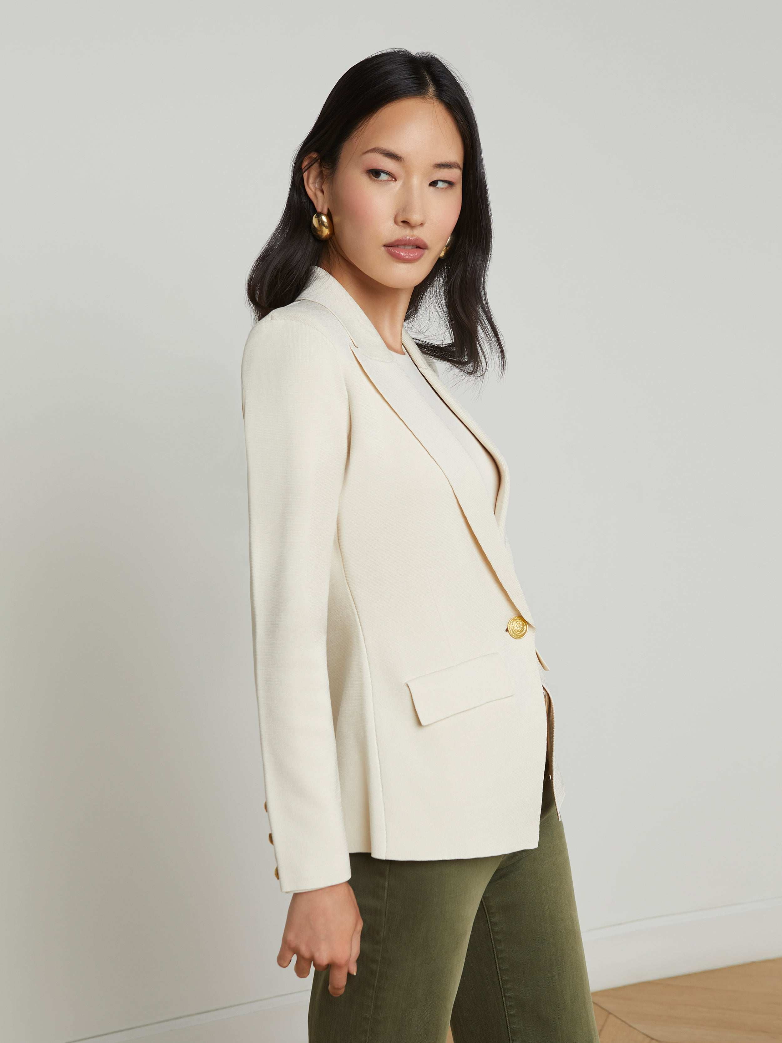 L'AGENCE - Chamberlain Knit Blazer - Image 8