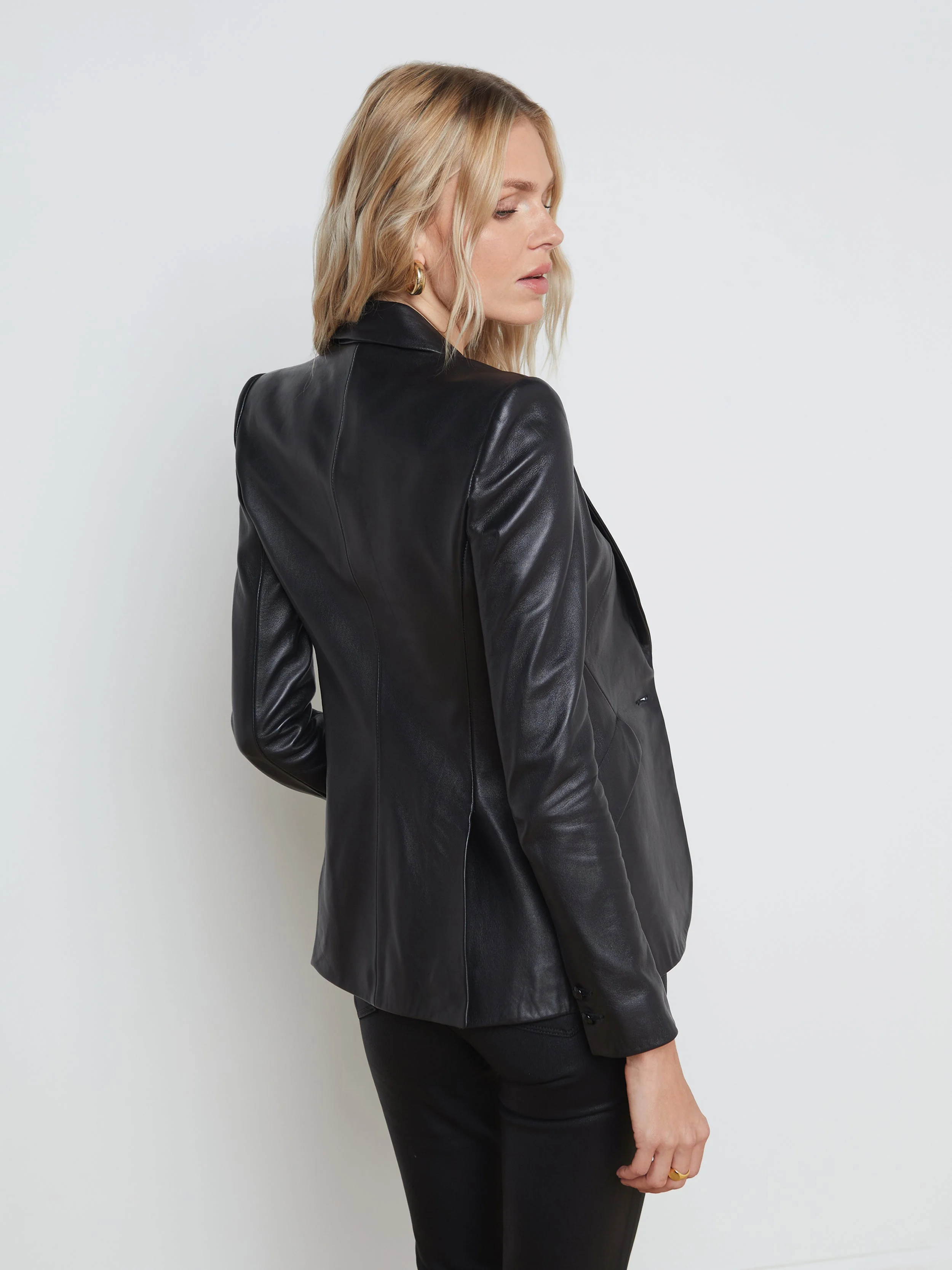 L'AGENCE - Chamberlain Leather Blazer - Image 4
