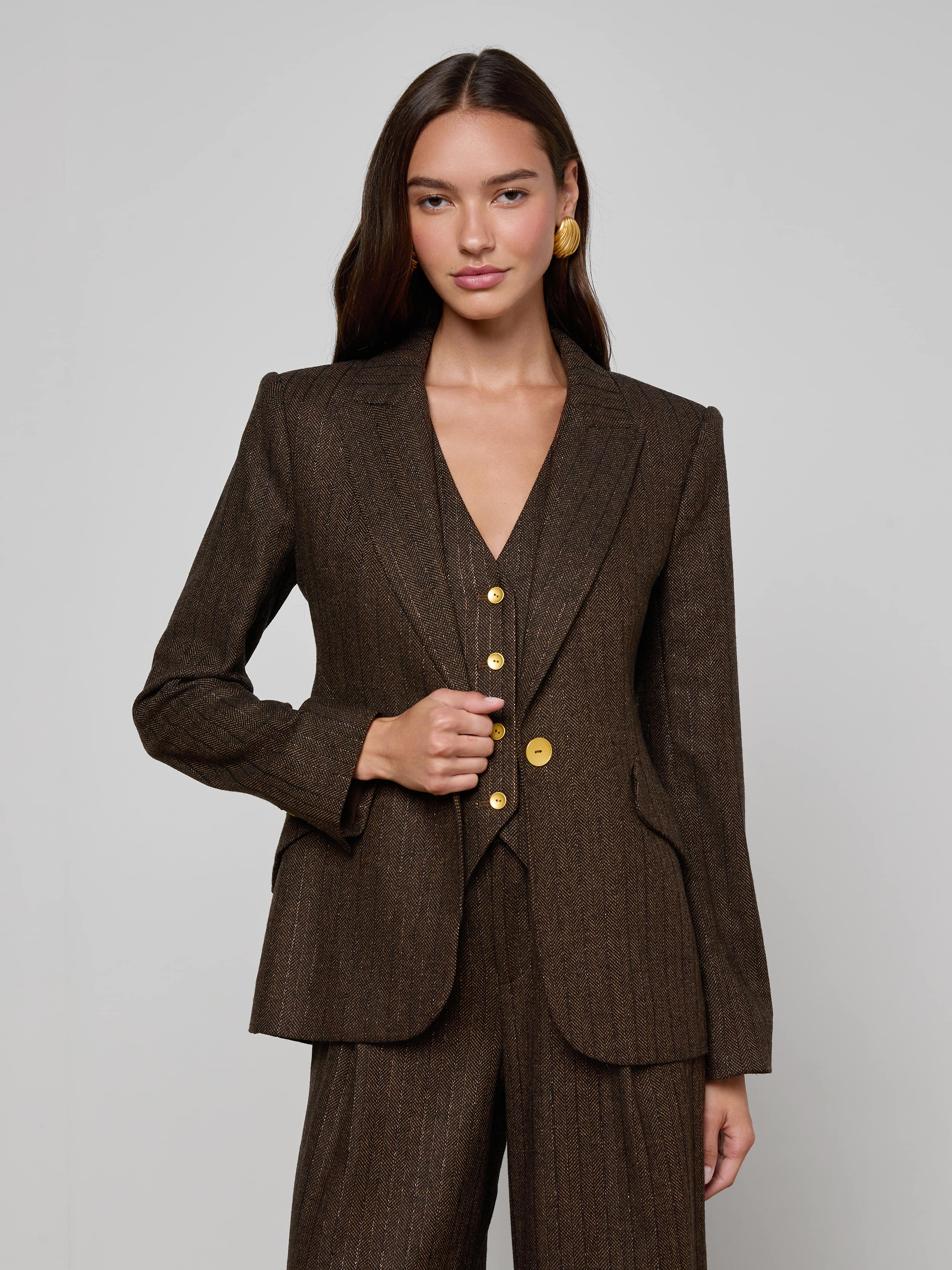 L'AGENCE - Chamberlain Pinstriped Blazer