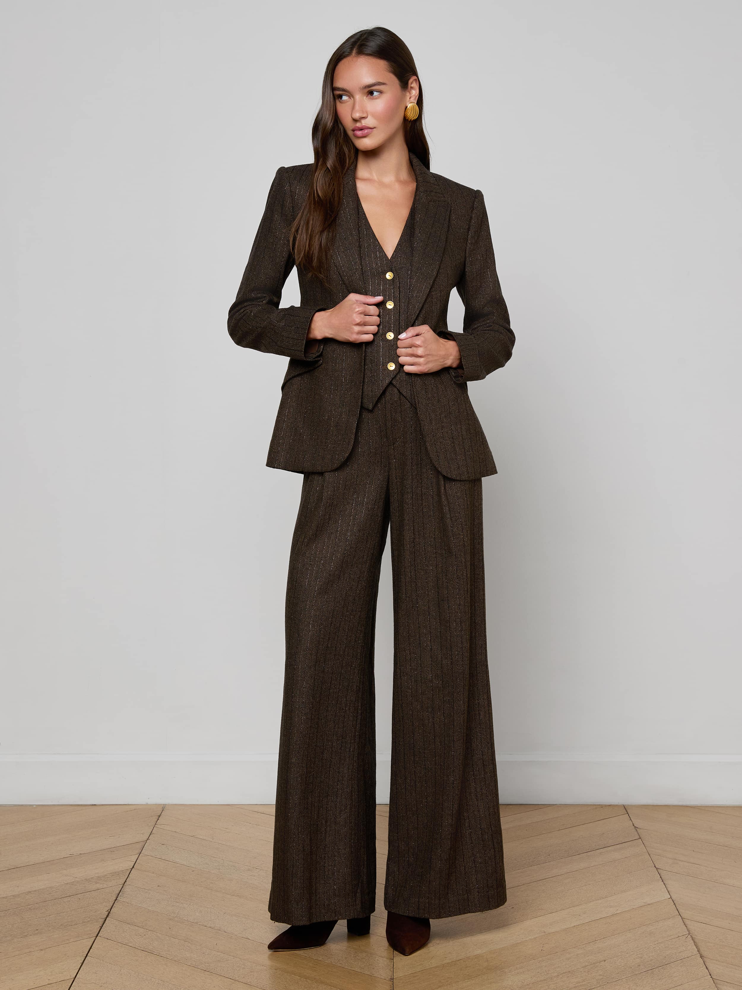 L'AGENCE - Chamberlain Pinstriped Blazer - Image 3