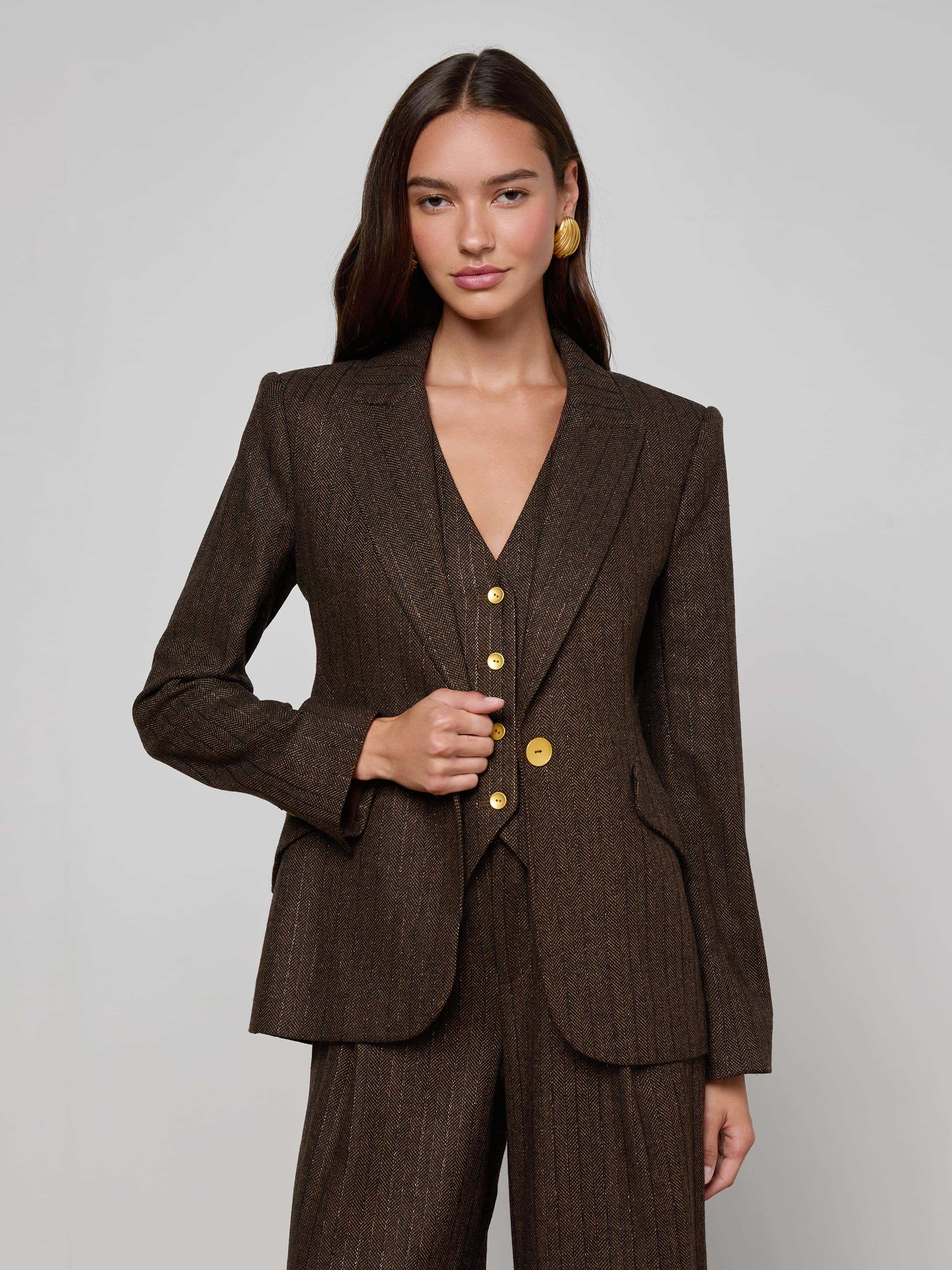L'AGENCE - Chamberlain Pinstriped Blazer - Image 8